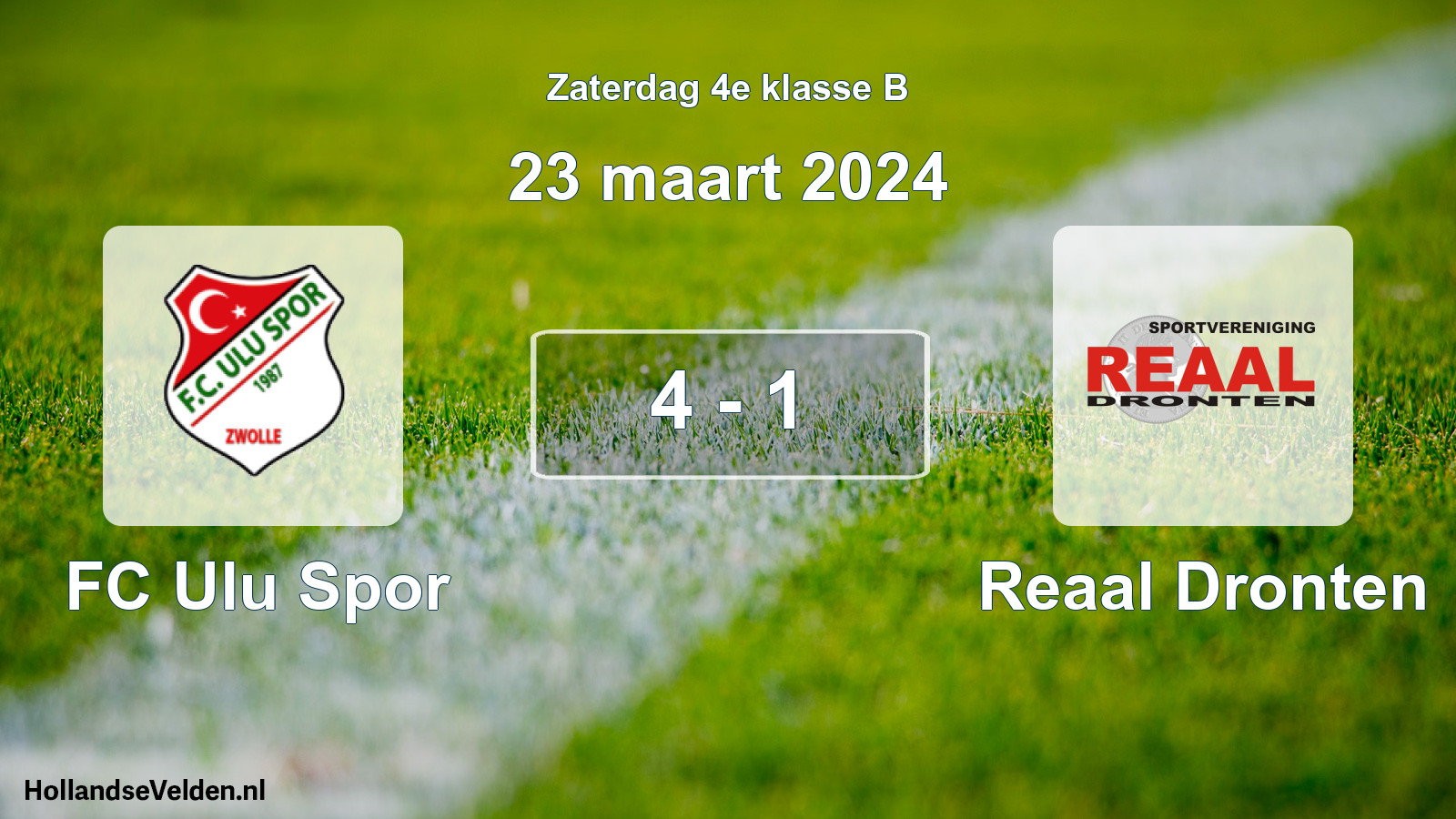 Total number of matches played: FC Ulu Spor - Reaal Dronten 4 - 1 (23 March 2024)