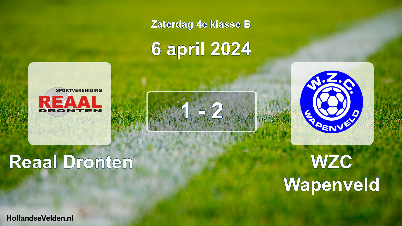 Total number of matches played: Reaal Dronten - WZC Wapenveld 1 - 2 (6 April 2024)