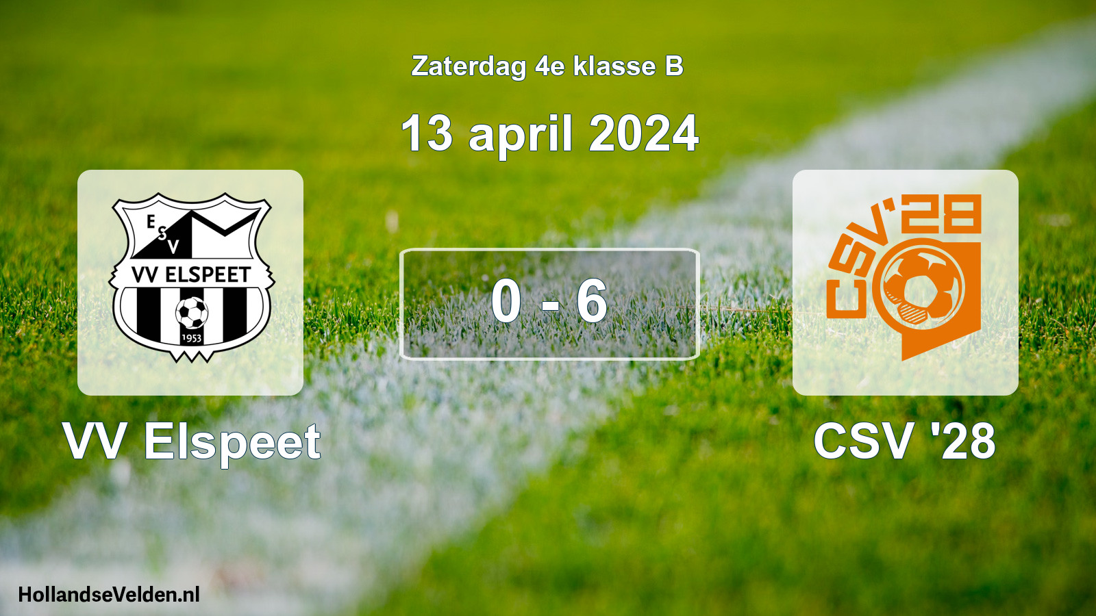 Total number of matches played: VV Elspeet - CSV '28 0 - 6 (13 April 2024)