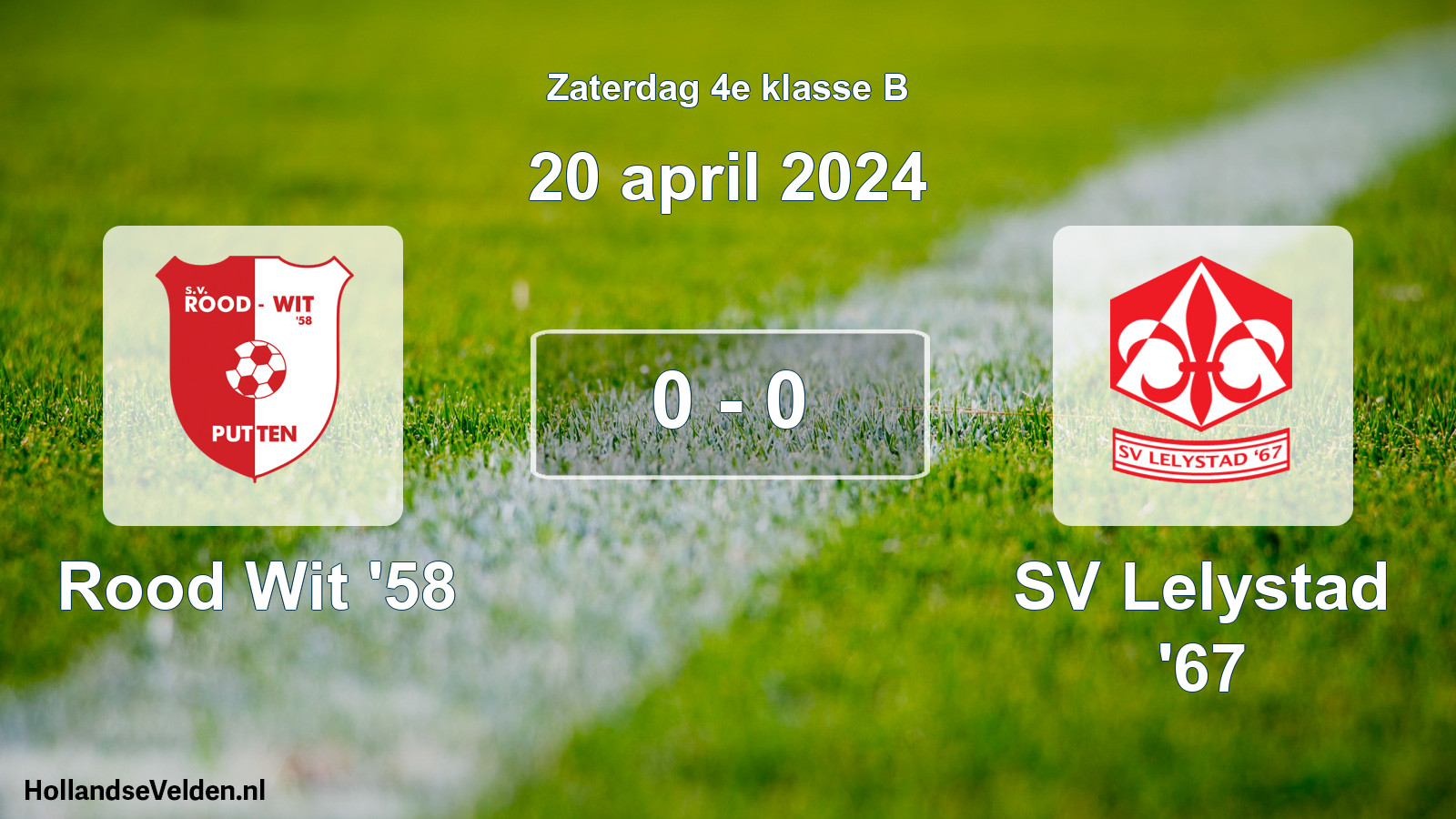 Total number of matches played: Rood Wit '58 - SV Lelystad '67 0 - 0 (20 April 2024)