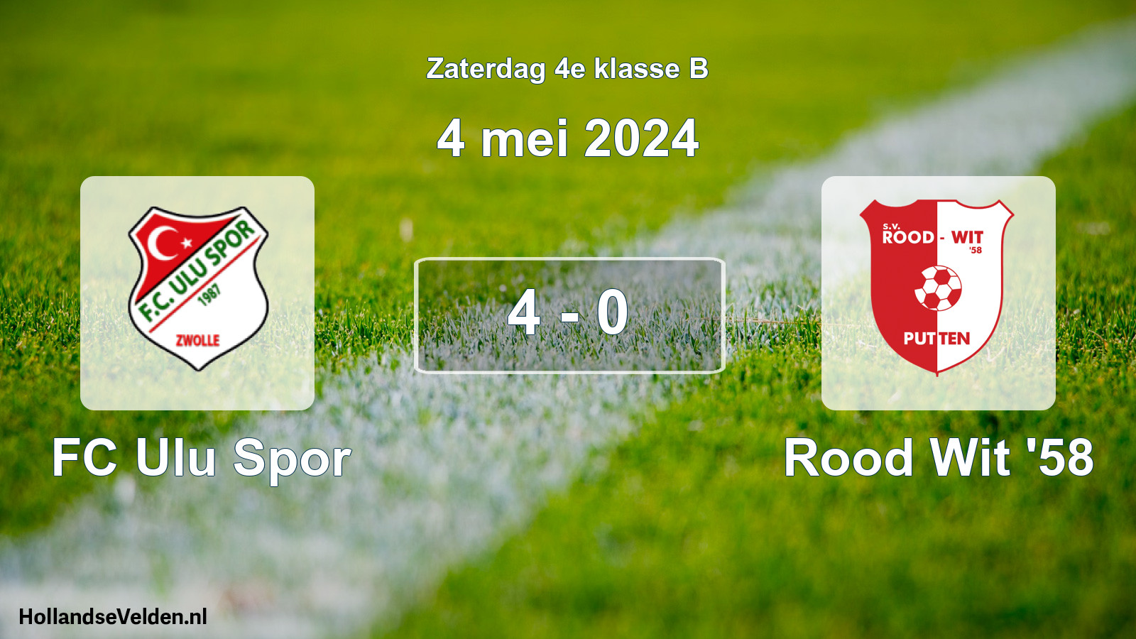Total number of matches played: FC Ulu Spor - Rood Wit '58 4 - 0 (4 May 2024)