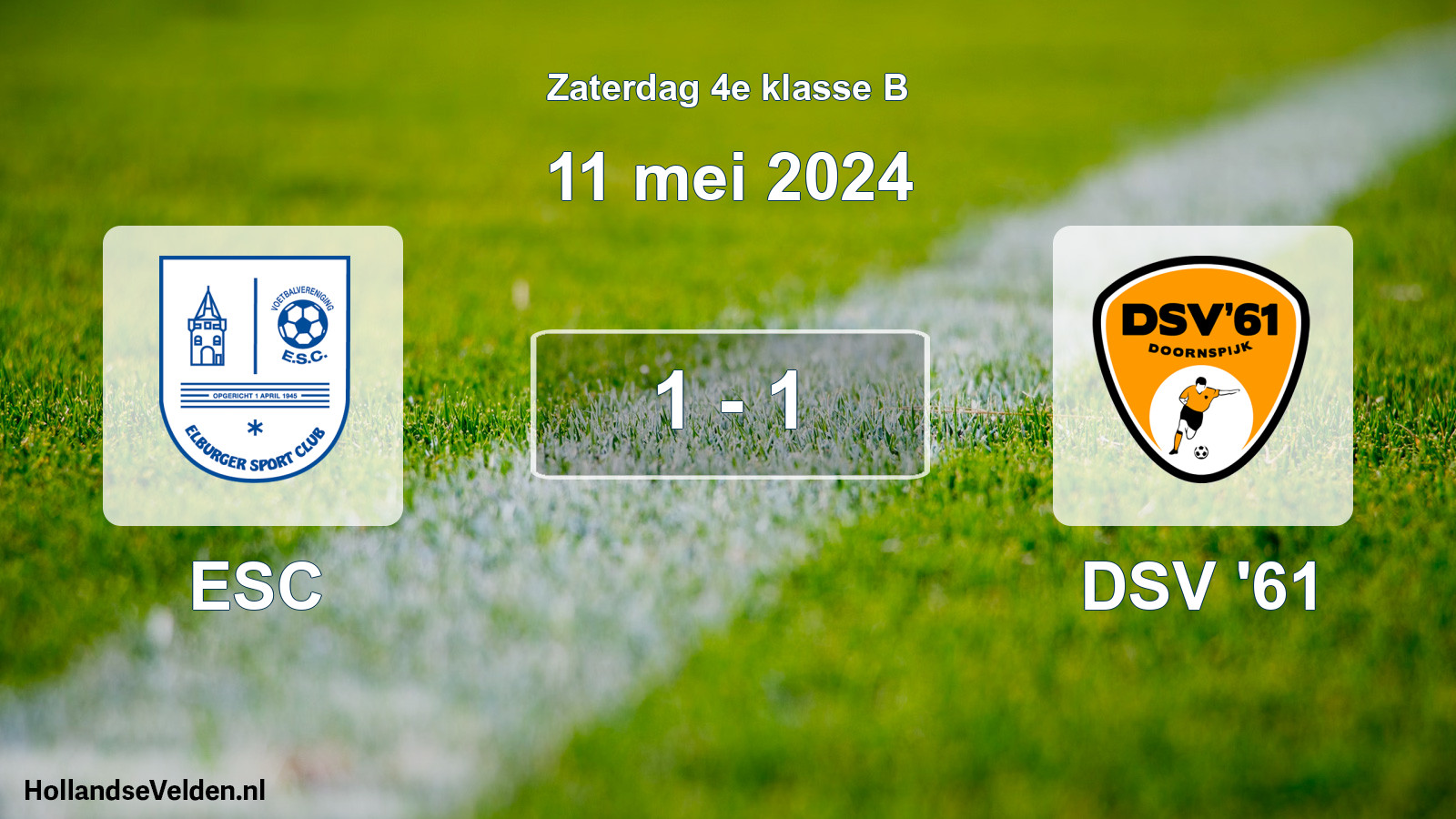 Total number of matches played: ESC - DSV '61 1 - 1 (11 May 2024)