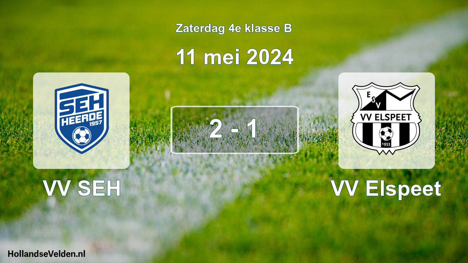 Total number of matches played: VV SEH - VV Elspeet 2 - 1 (11 May 2024)