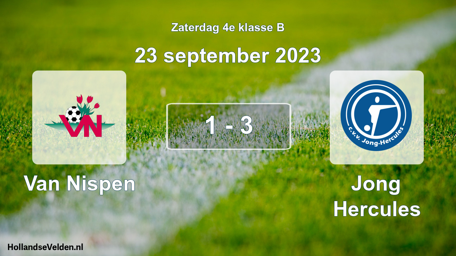 Total number of matches played: Van Nispen - Jong Hercules 1 - 3 (23 September 2023)