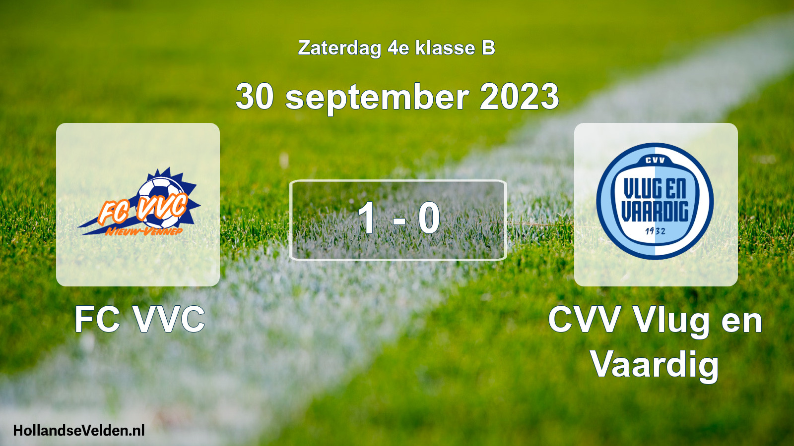 Total number of matches played: FC VVC - CVV Vlug en Vaardig 1 - 0 (30 September 2023)