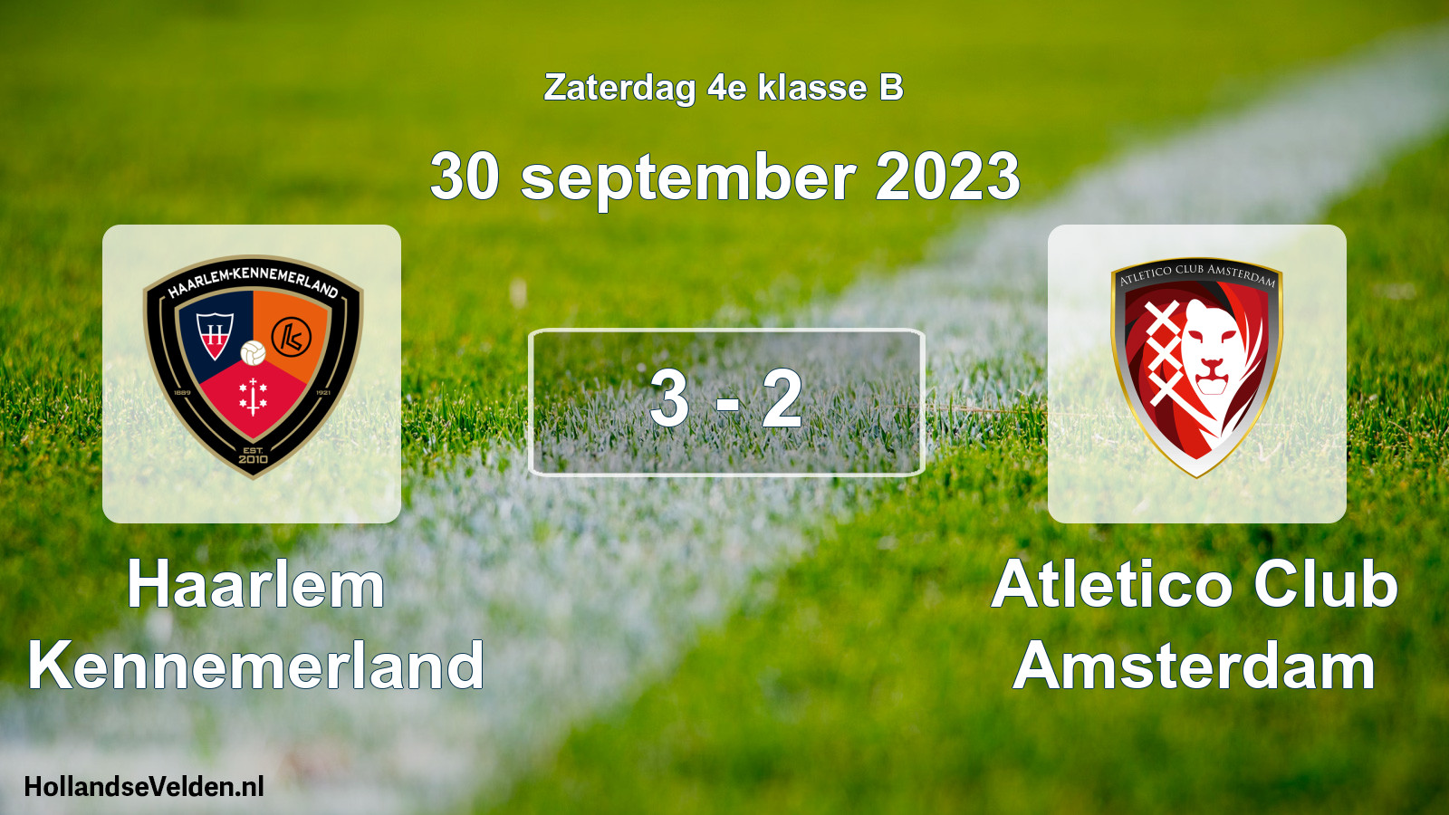Total number of matches played: Haarlem Kennemerland - Atletico Club Amsterdam 3 - 2 (30 September 2023)