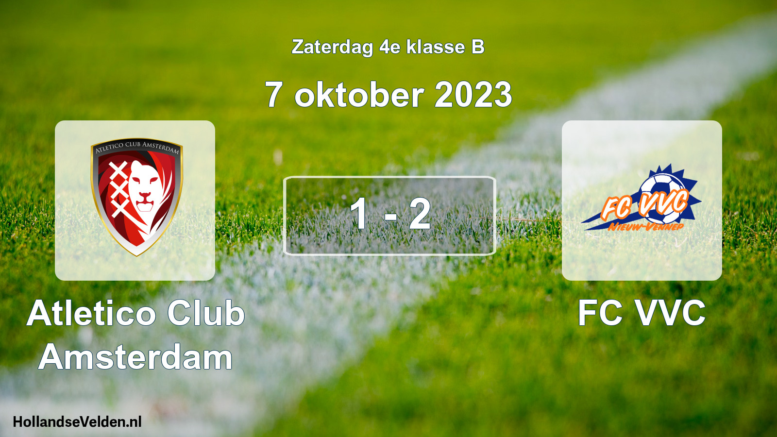 Total number of matches played: Atletico Club Amsterdam - FC VVC 1 - 2 (7 October 2023)