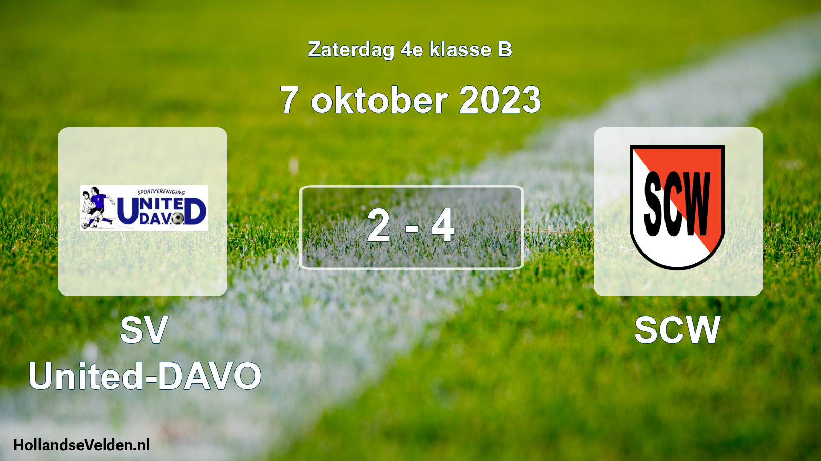 Total number of matches played: SV United-DAVO - SCW 2 - 4 (7 October 2023)