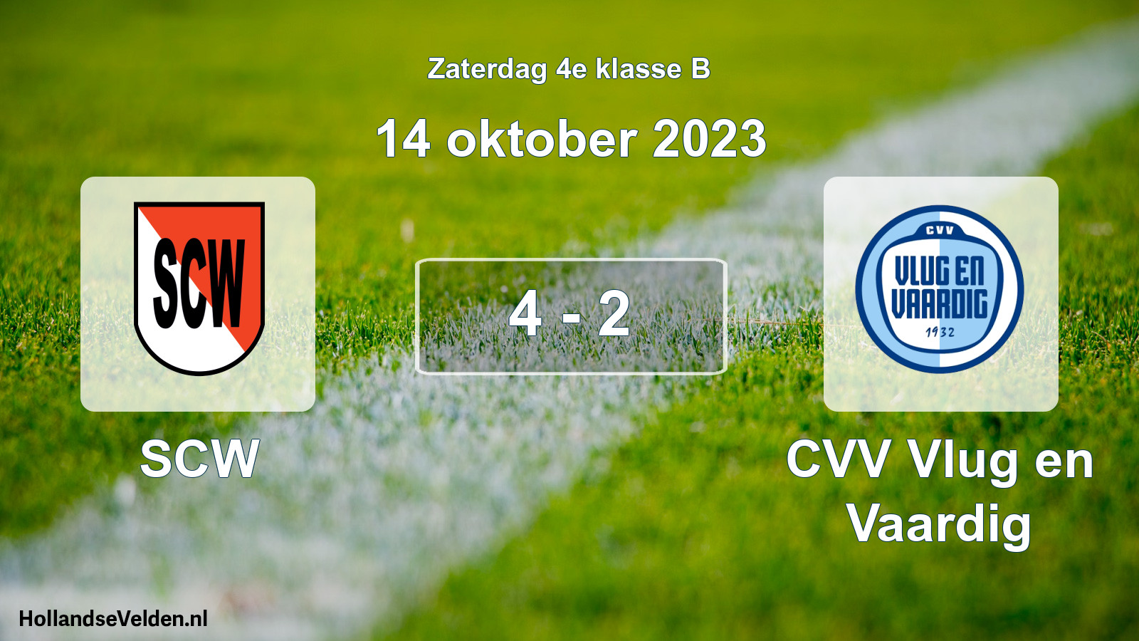 Total number of matches played: SCW - CVV Vlug en Vaardig 4 - 2 (14 October 2023)