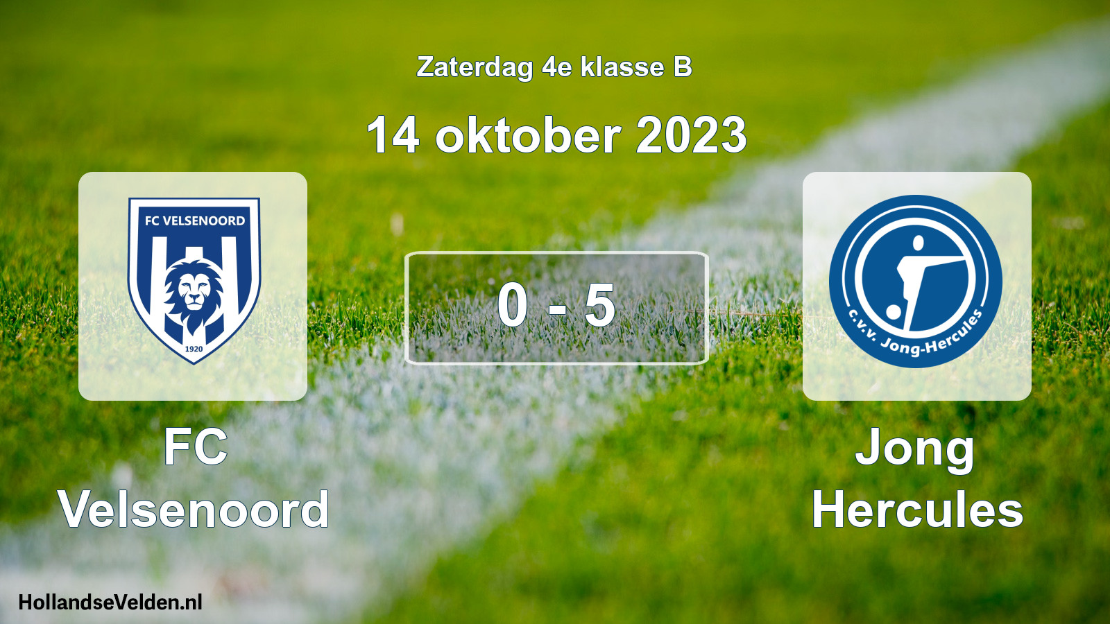 Total number of matches played: FC Velsenoord - Jong Hercules 0 - 5 (14 October 2023)