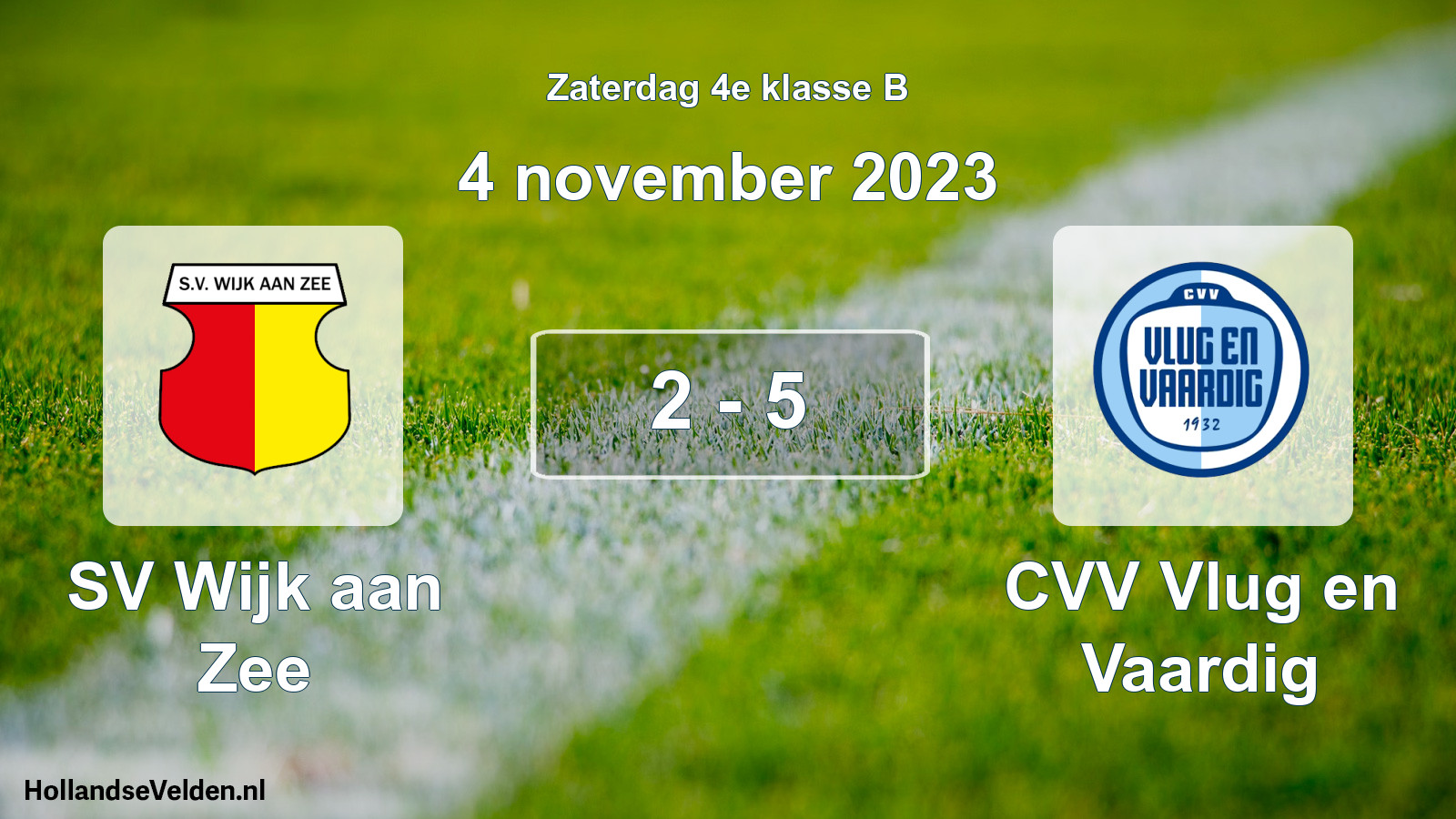 Total number of matches played: SV Wijk aan Zee - CVV Vlug en Vaardig 2 - 5 (4 November 2023)