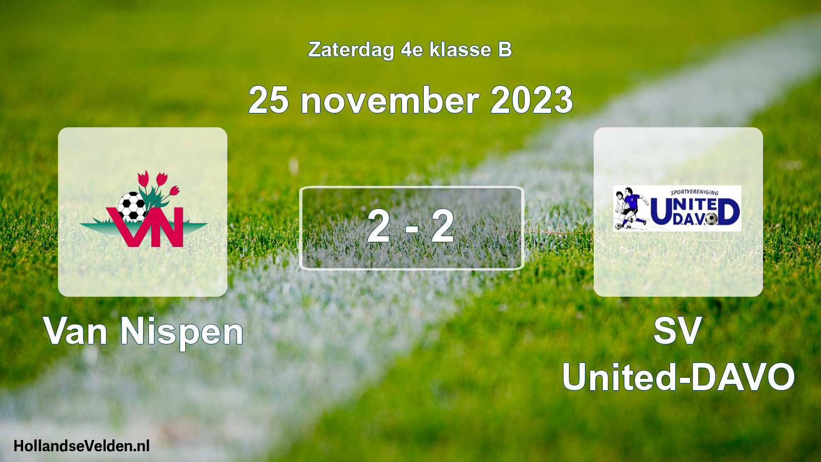 Total number of matches played: Van Nispen - SV United-DAVO 2 - 2 (25 November 2023)