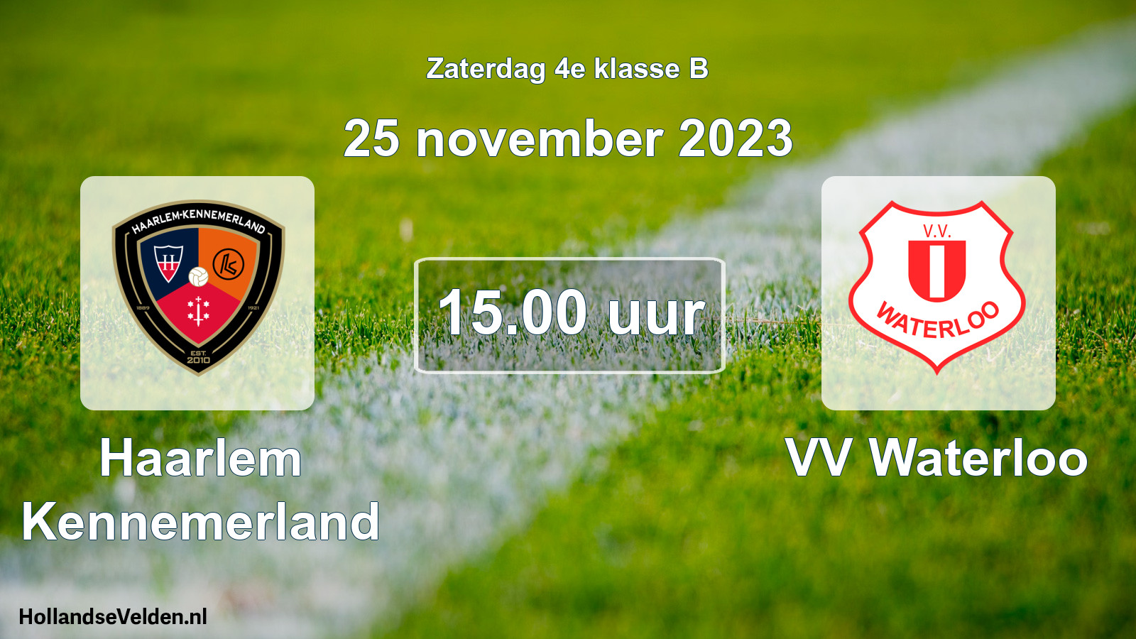Scheduled Match: Haarlem Kennemerland - VV Waterloo (25 November 2023)