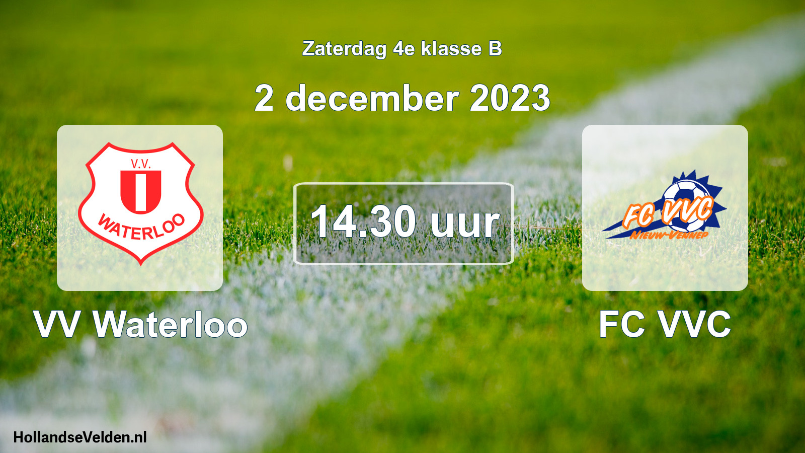 Scheduled Match: VV Waterloo - FC VVC (2 December 2023)