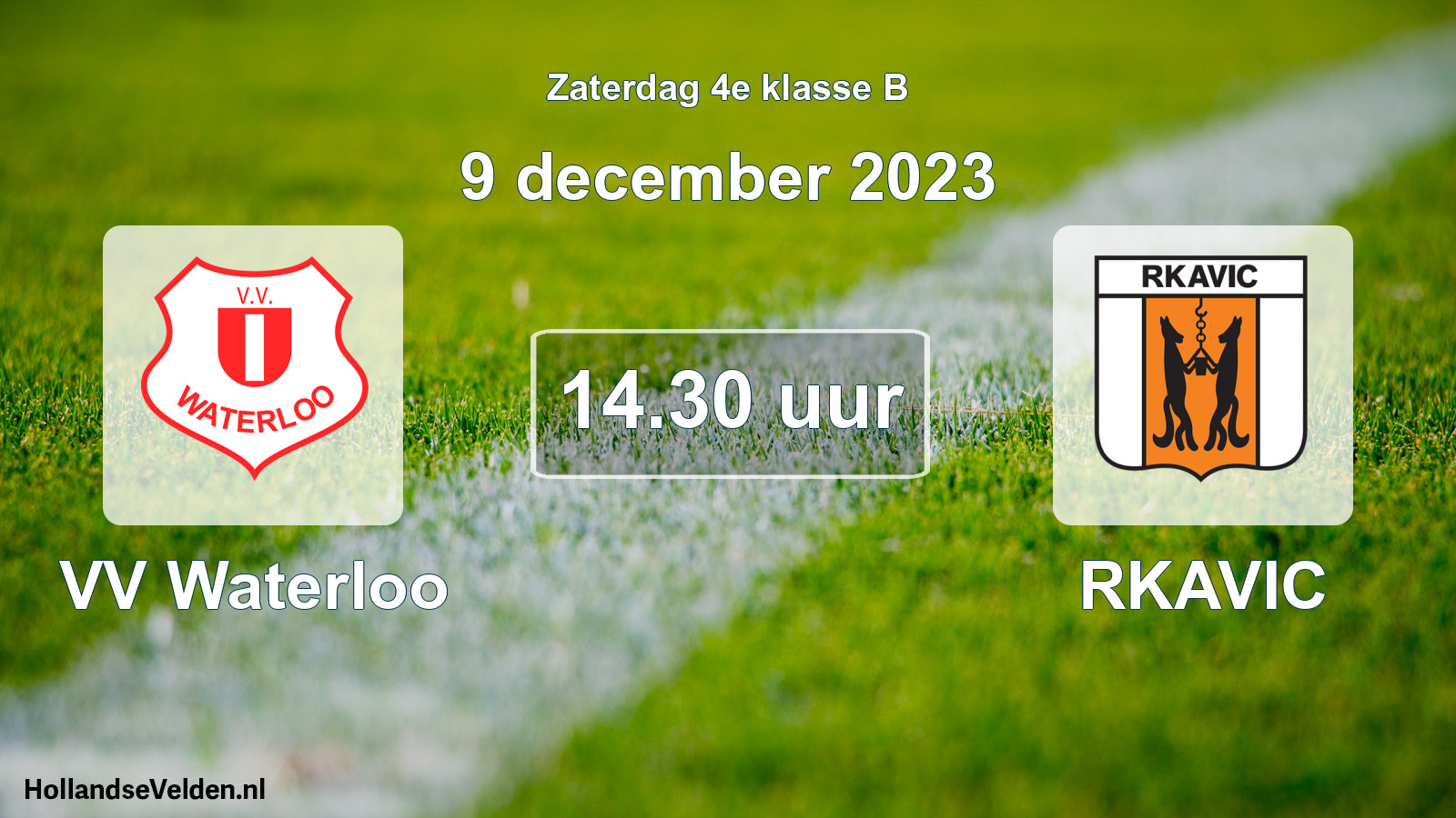 Geplande wedstrijd: VV Waterloo - RKAVIC (9 december 2023)