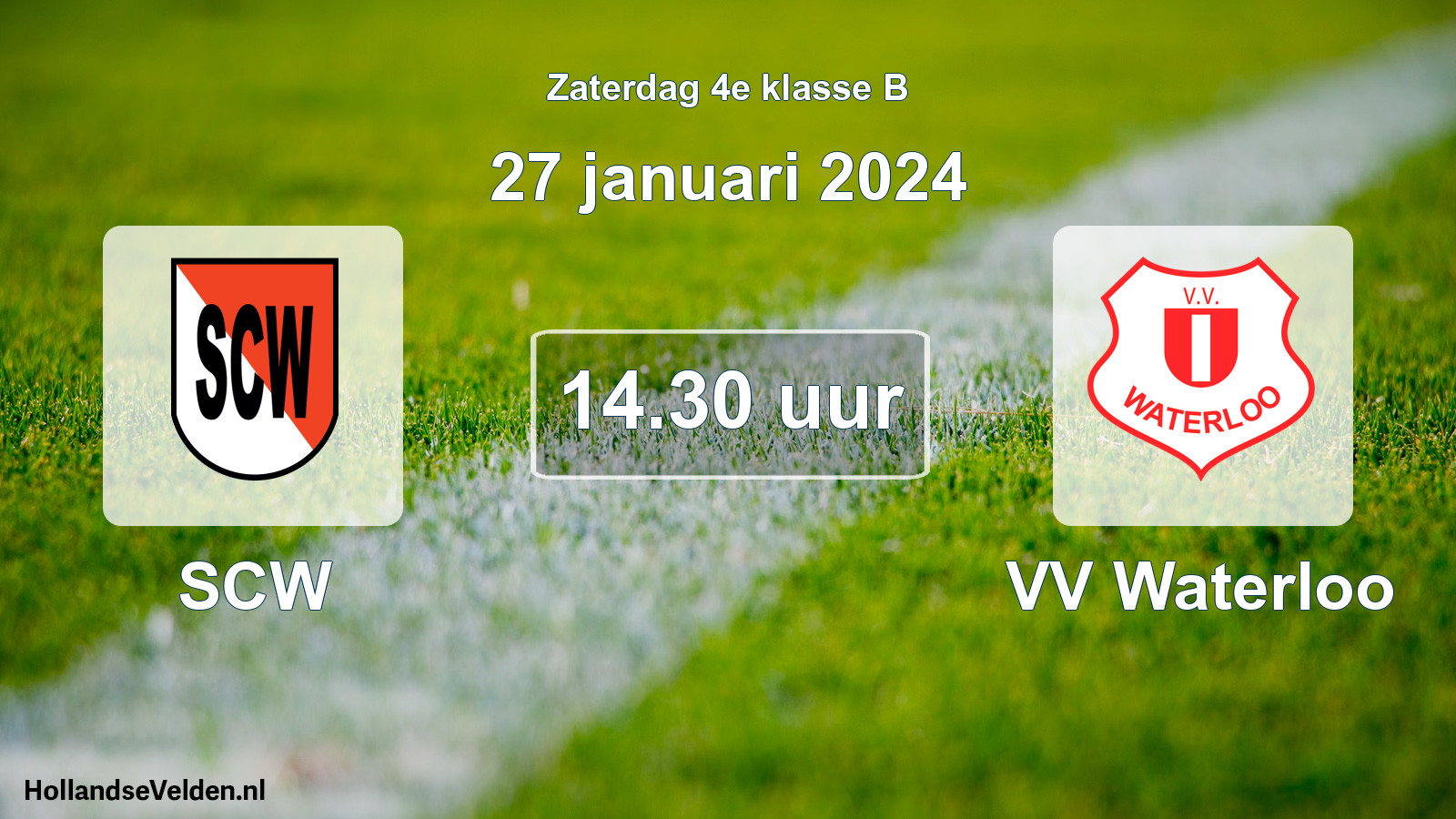 Geplande wedstrijd: SCW - VV Waterloo (27 januari 2024)