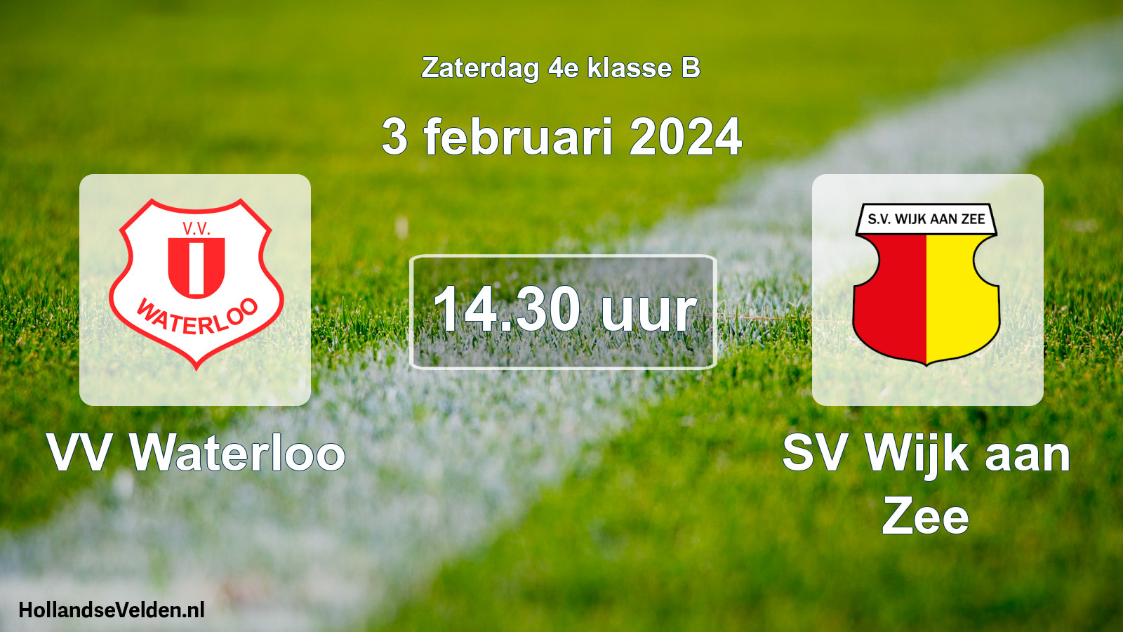 Scheduled Match: VV Waterloo - SV Wijk aan Zee (3 February 2024)