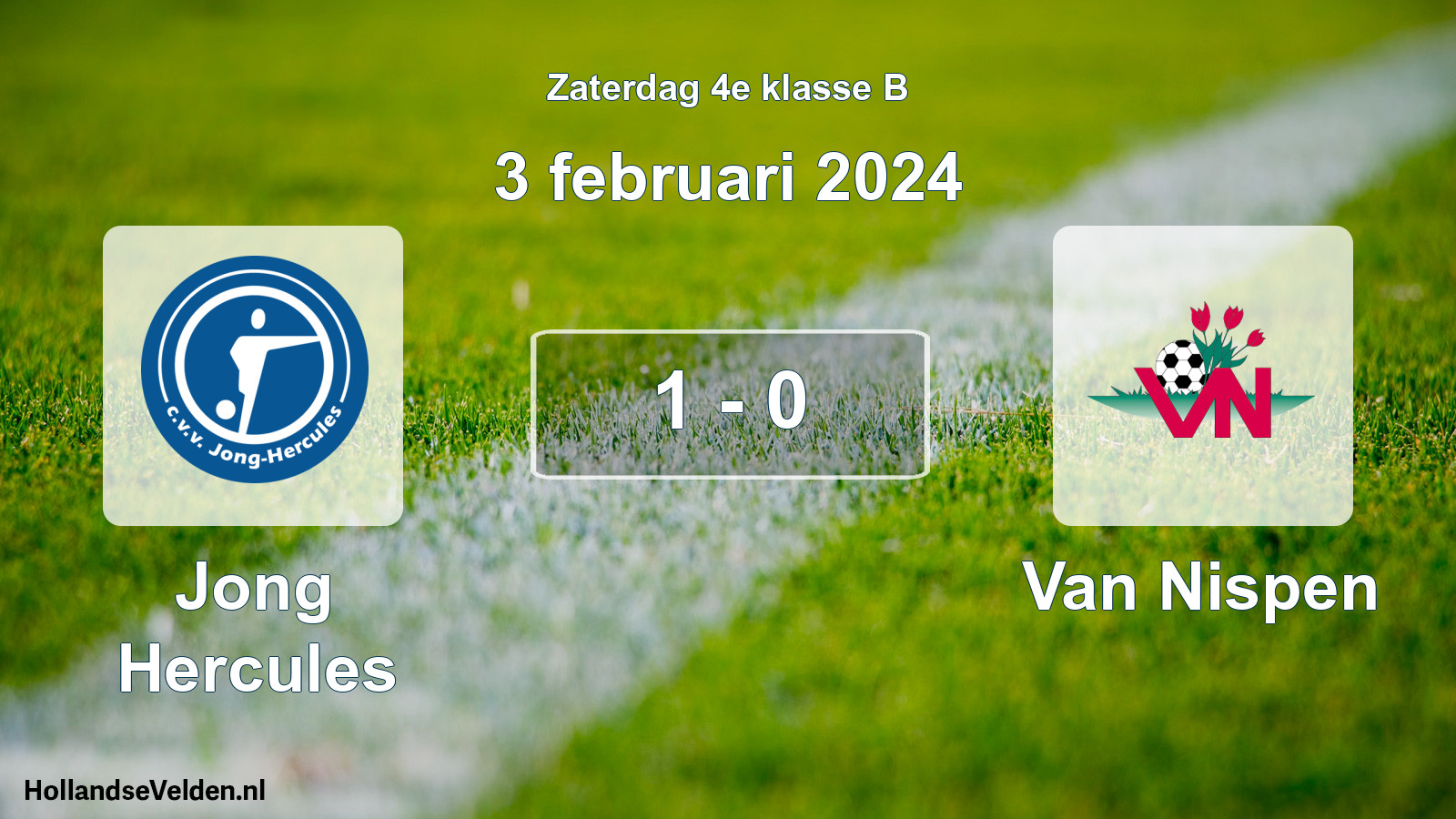 Total number of matches played: Jong Hercules - Van Nispen 1 - 0 (3 February 2024)