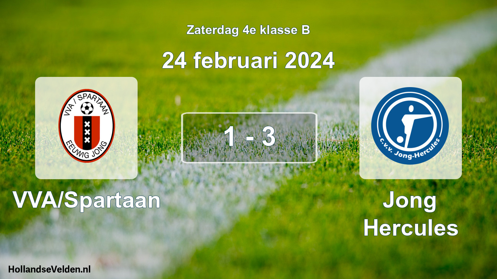 Total number of matches played: VVA/Spartaan - Jong Hercules 1 - 3 (24 February 2024)