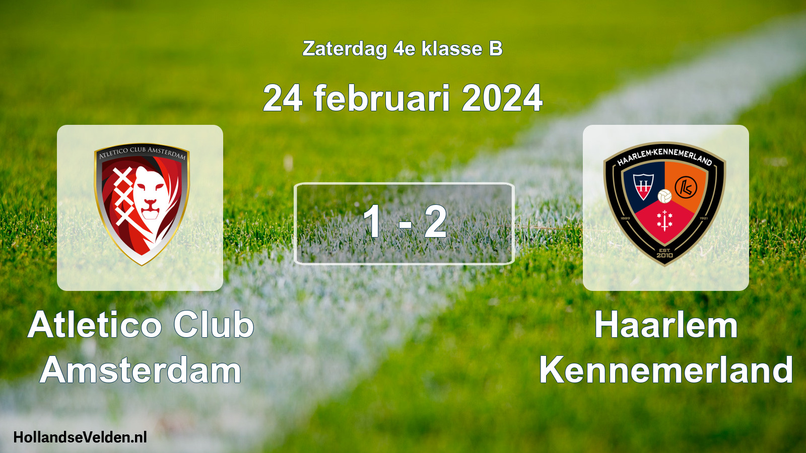Total number of matches played: Atletico Club Amsterdam - Haarlem Kennemerland 1 - 2 (24 February 2024)