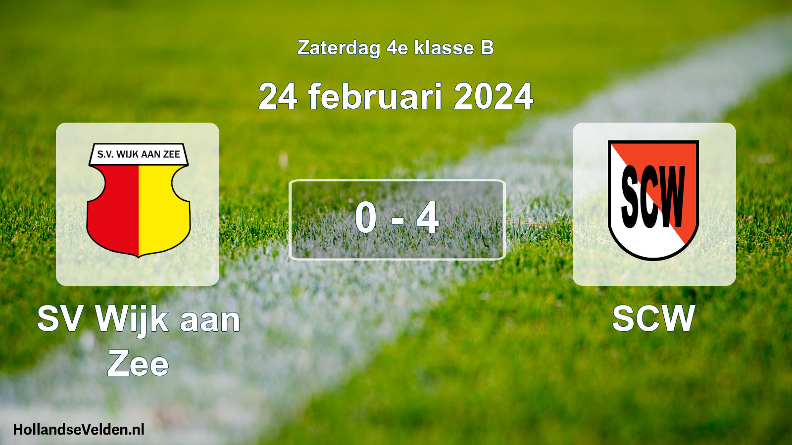 Total number of matches played: SV Wijk aan Zee - SCW 0 - 4 (24 February 2024)