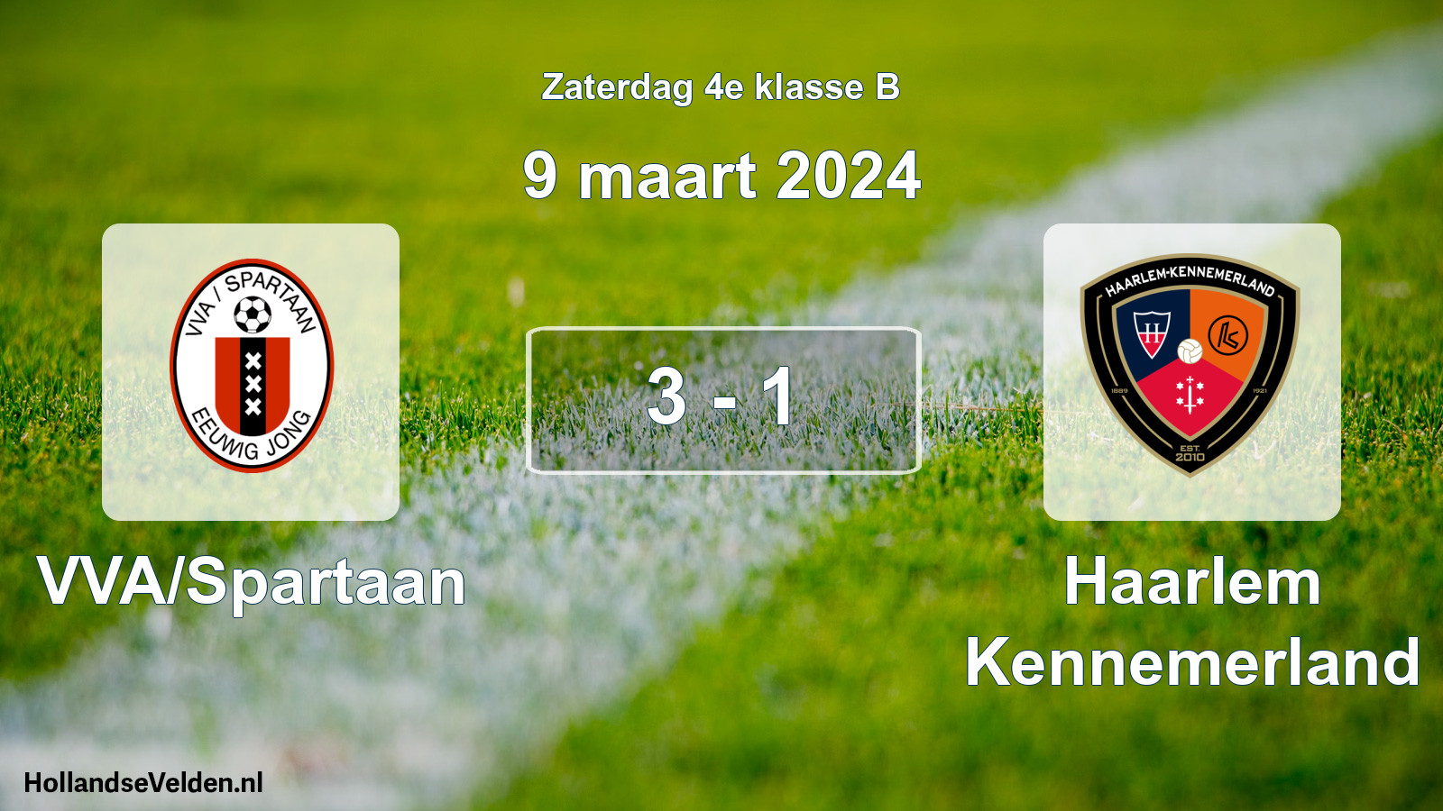 Total number of matches played: VVA/Spartaan - Haarlem Kennemerland 3 - 1 (9 March 2024)