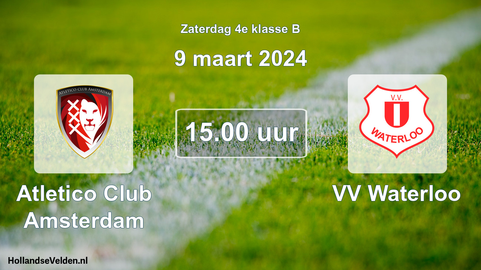 Scheduled Match: Atletico Club Amsterdam - VV Waterloo (9 March 2024)