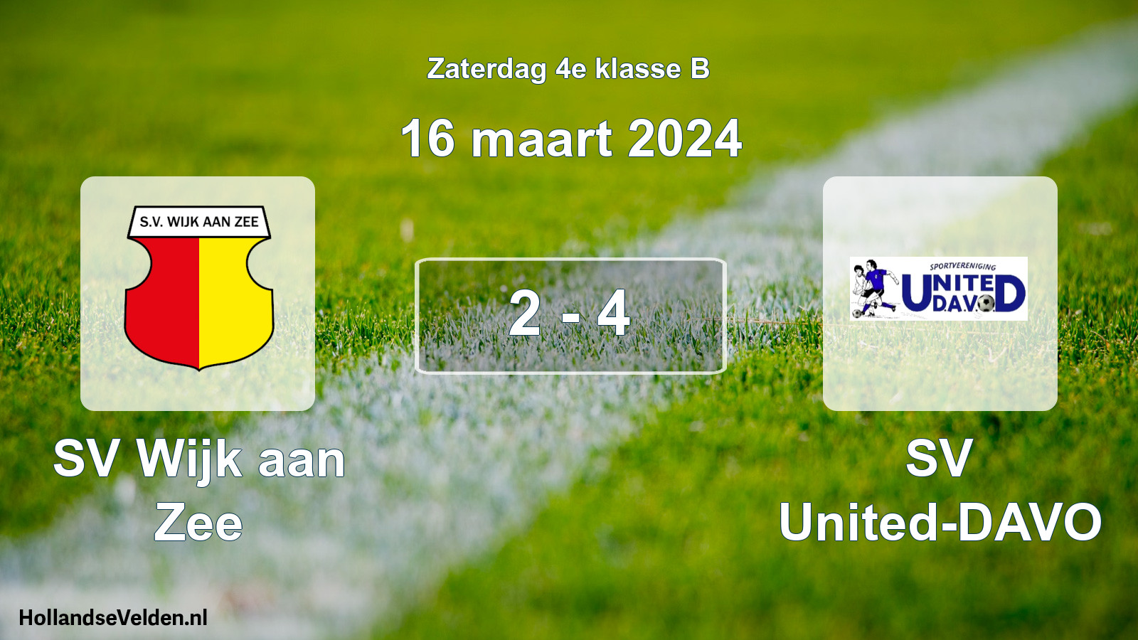 Total number of matches played: SV Wijk aan Zee - SV United-DAVO 2 - 4 (16 March 2024)
