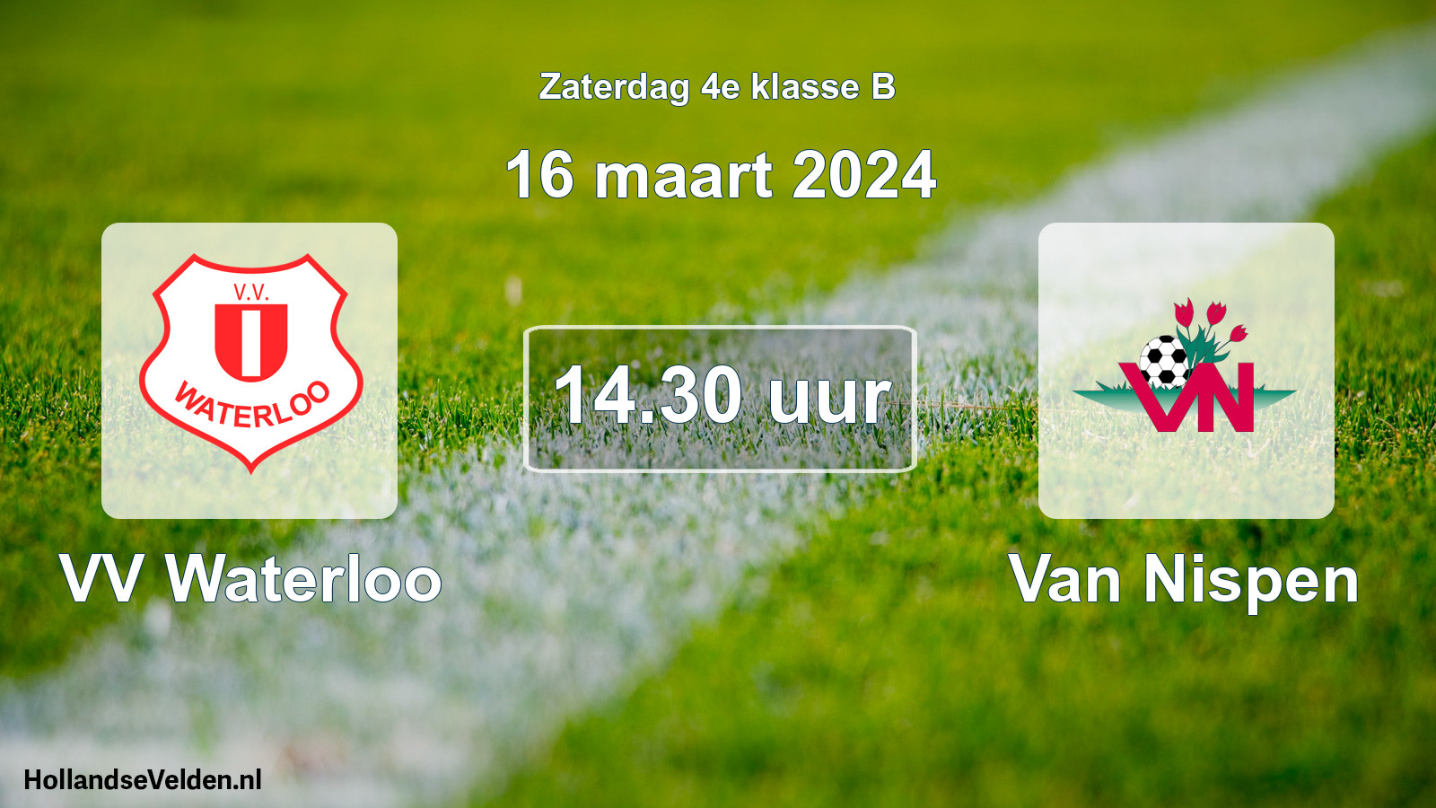 Scheduled Match: VV Waterloo - Van Nispen (16 March 2024)