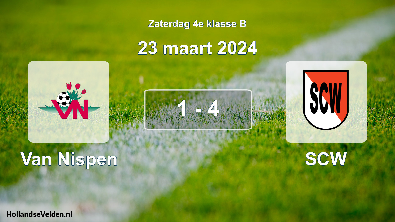 Total number of matches played: Van Nispen - SCW 1 - 4 (23 March 2024)