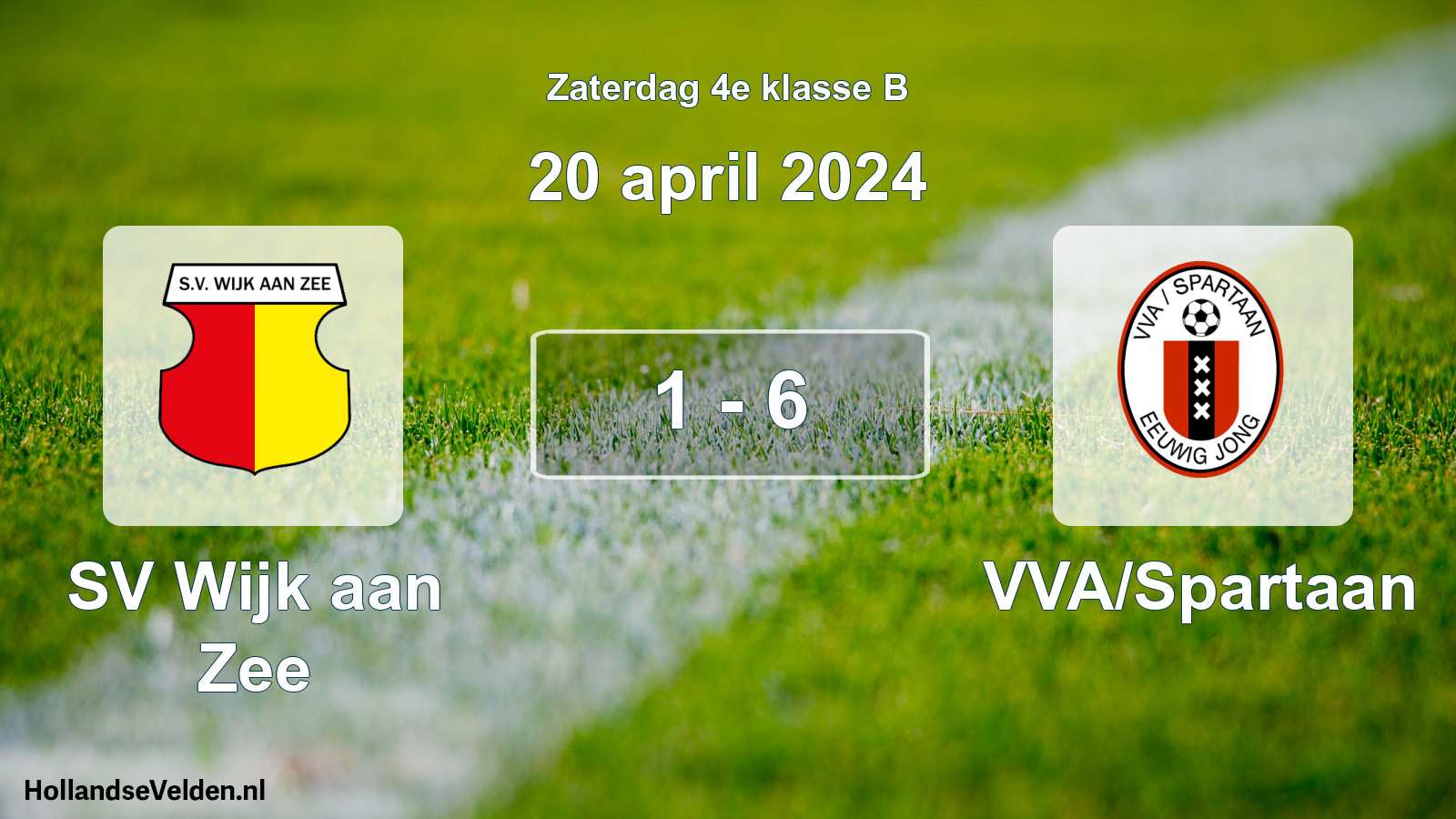 Total number of matches played: SV Wijk aan Zee - VVA/Spartaan 1 - 6 (20 April 2024)