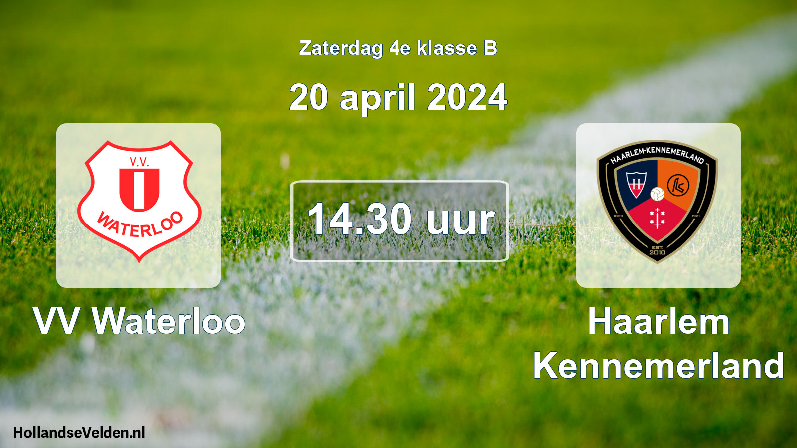 Scheduled Match: VV Waterloo - Haarlem Kennemerland (20 April 2024)