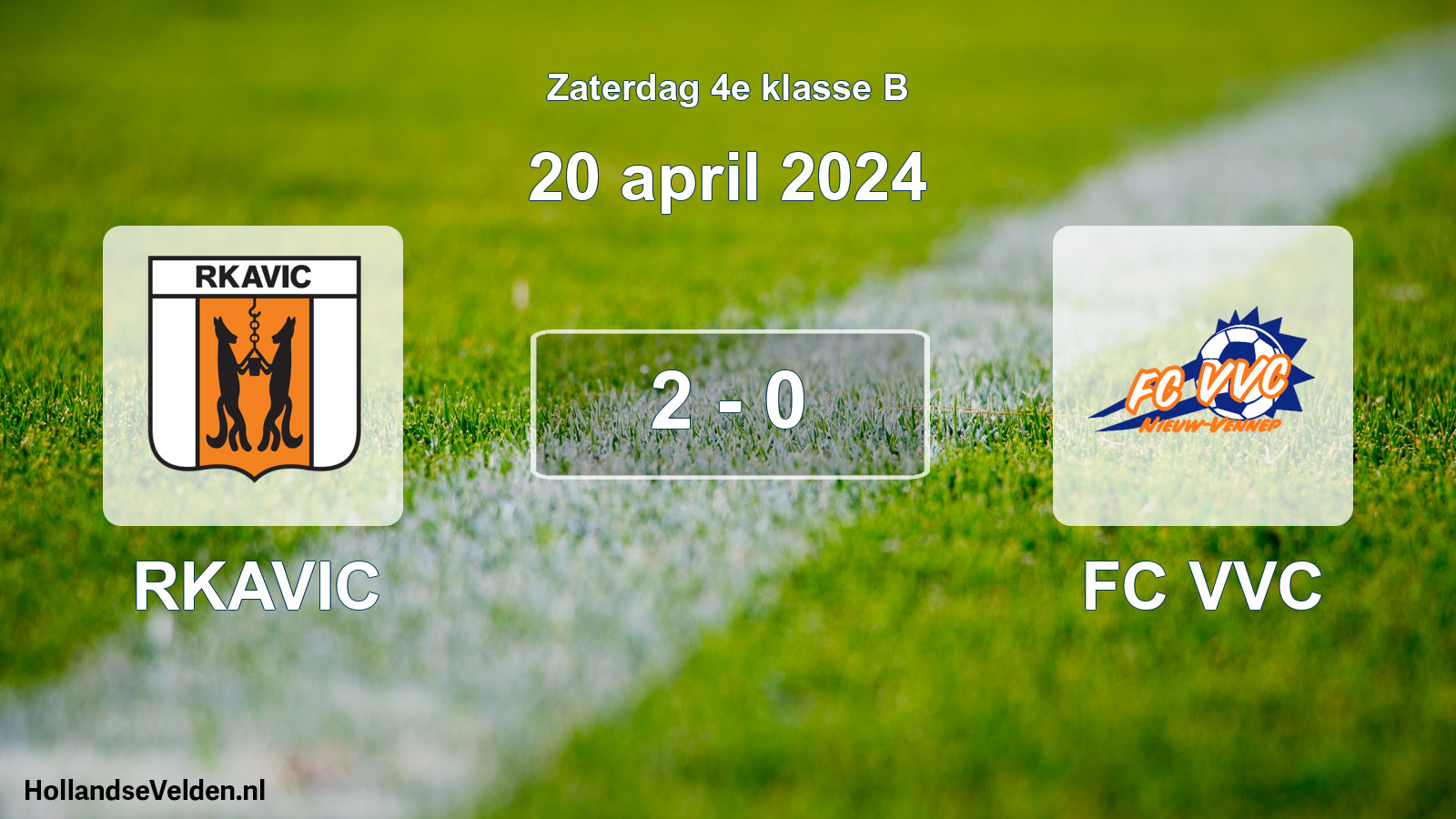 Total number of matches played: RKAVIC - FC VVC 2 - 0 (20 April 2024)