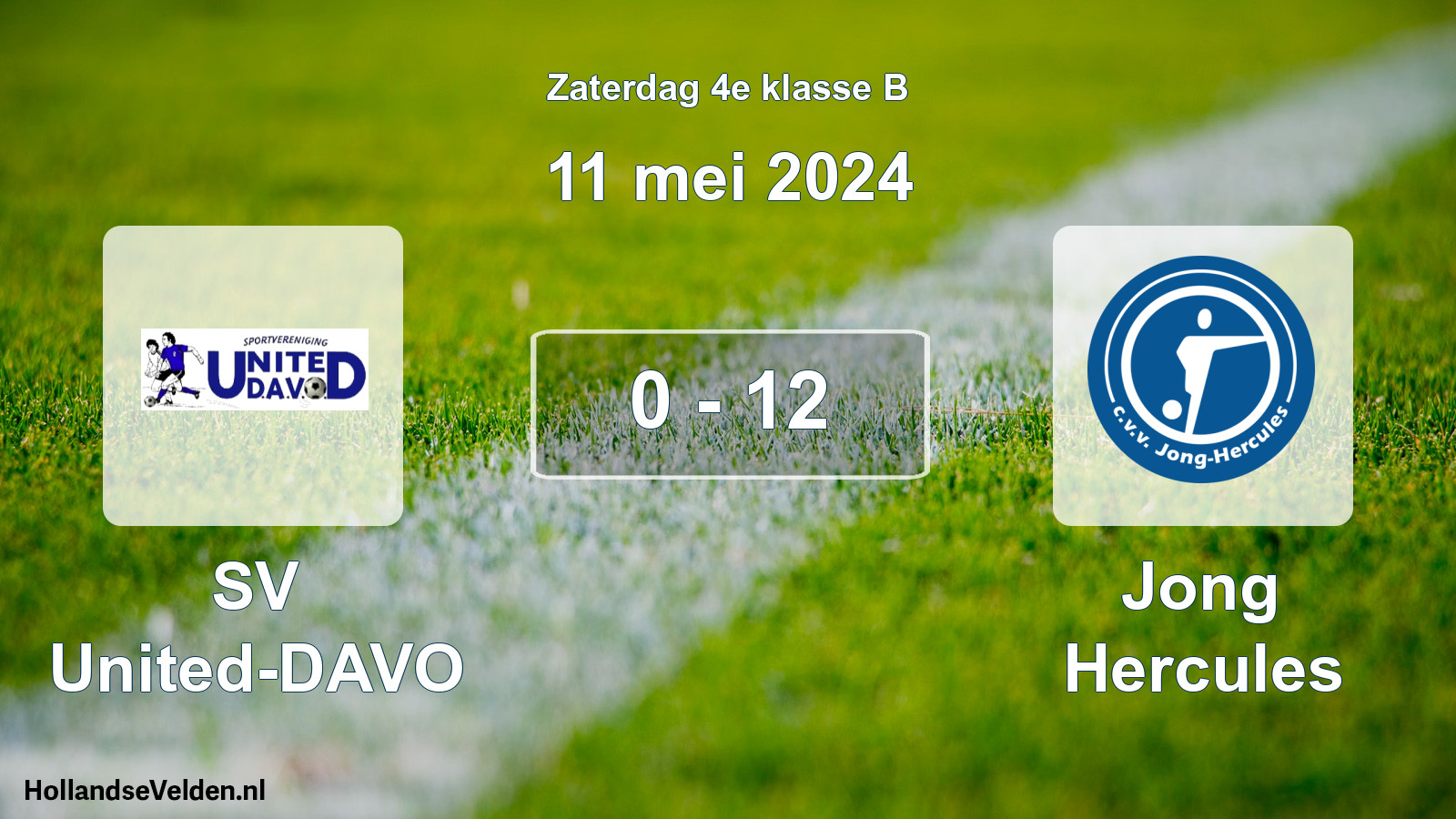 Total number of matches played: SV United-DAVO - Jong Hercules 0 - 12 (11 May 2024)
