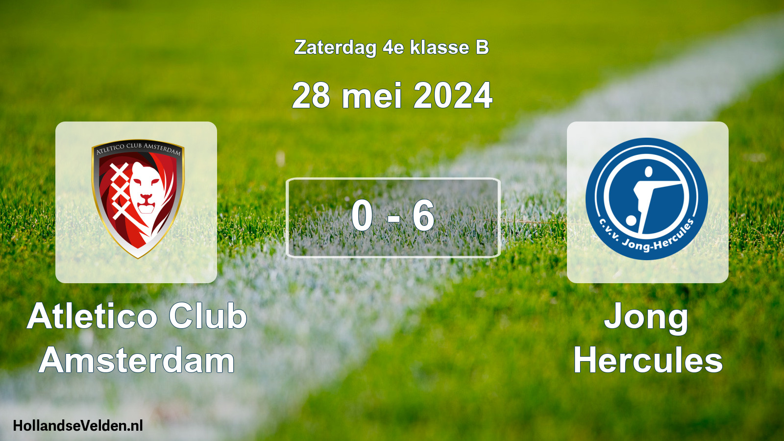 Total number of matches played: Atletico Club Amsterdam - Jong Hercules 0 - 6 (28 May 2024)