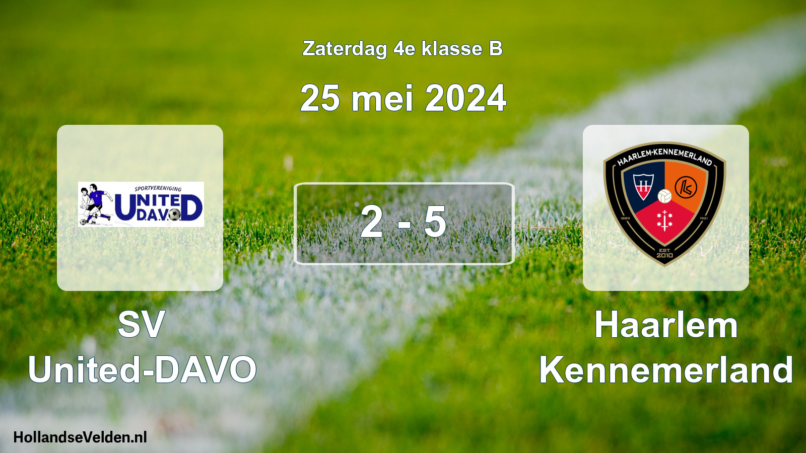 Total number of matches played: SV United-DAVO - Haarlem Kennemerland 2 - 5 (25 May 2024)