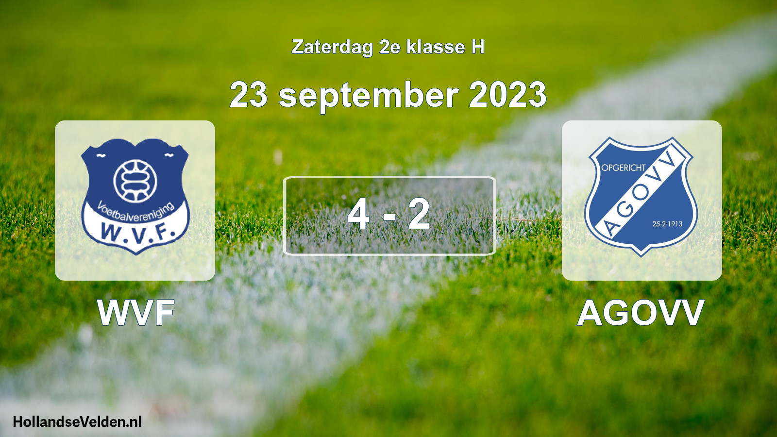 Total number of matches played: WVF - AGOVV 4 - 2 (23 September 2023)