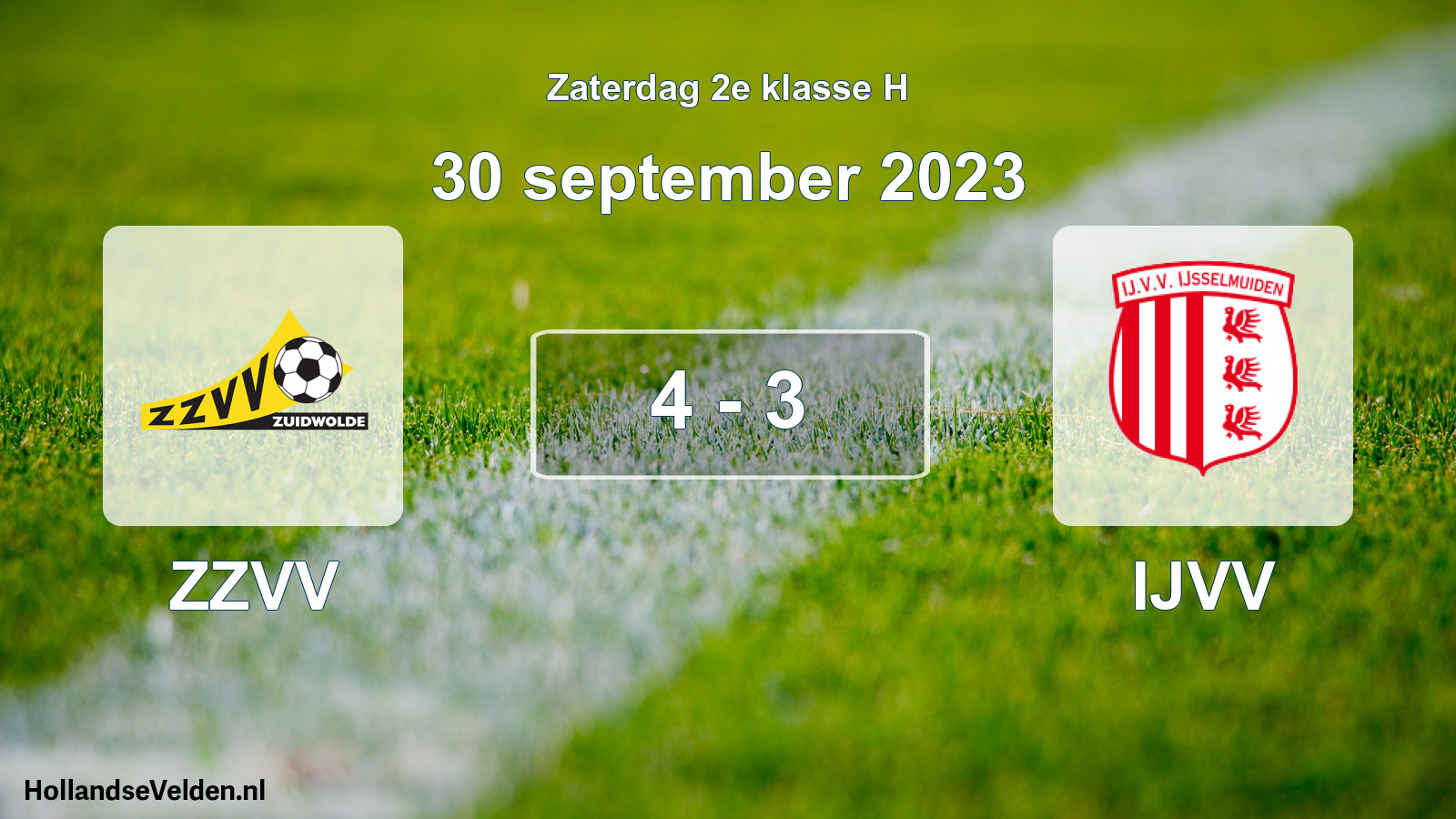 Total number of matches played: ZZVV - IJVV 4 - 3 (30 September 2023)