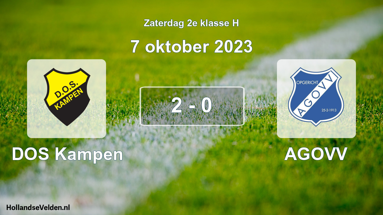 Total number of matches played: DOS Kampen - AGOVV 2 - 0 (7 October 2023)