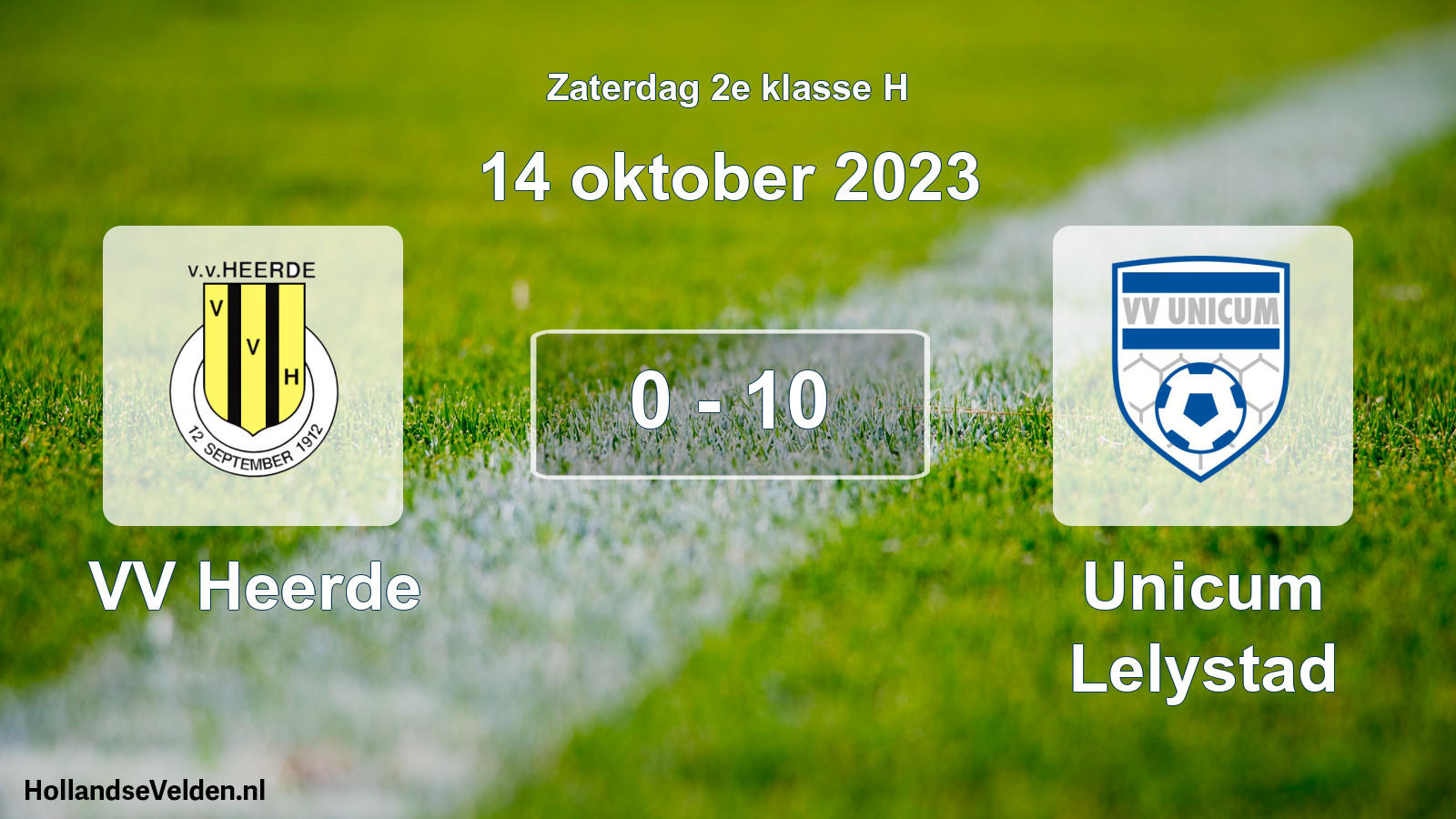 Total number of matches played: VV Heerde - Unicum Lelystad 0 - 10 (14 October 2023)