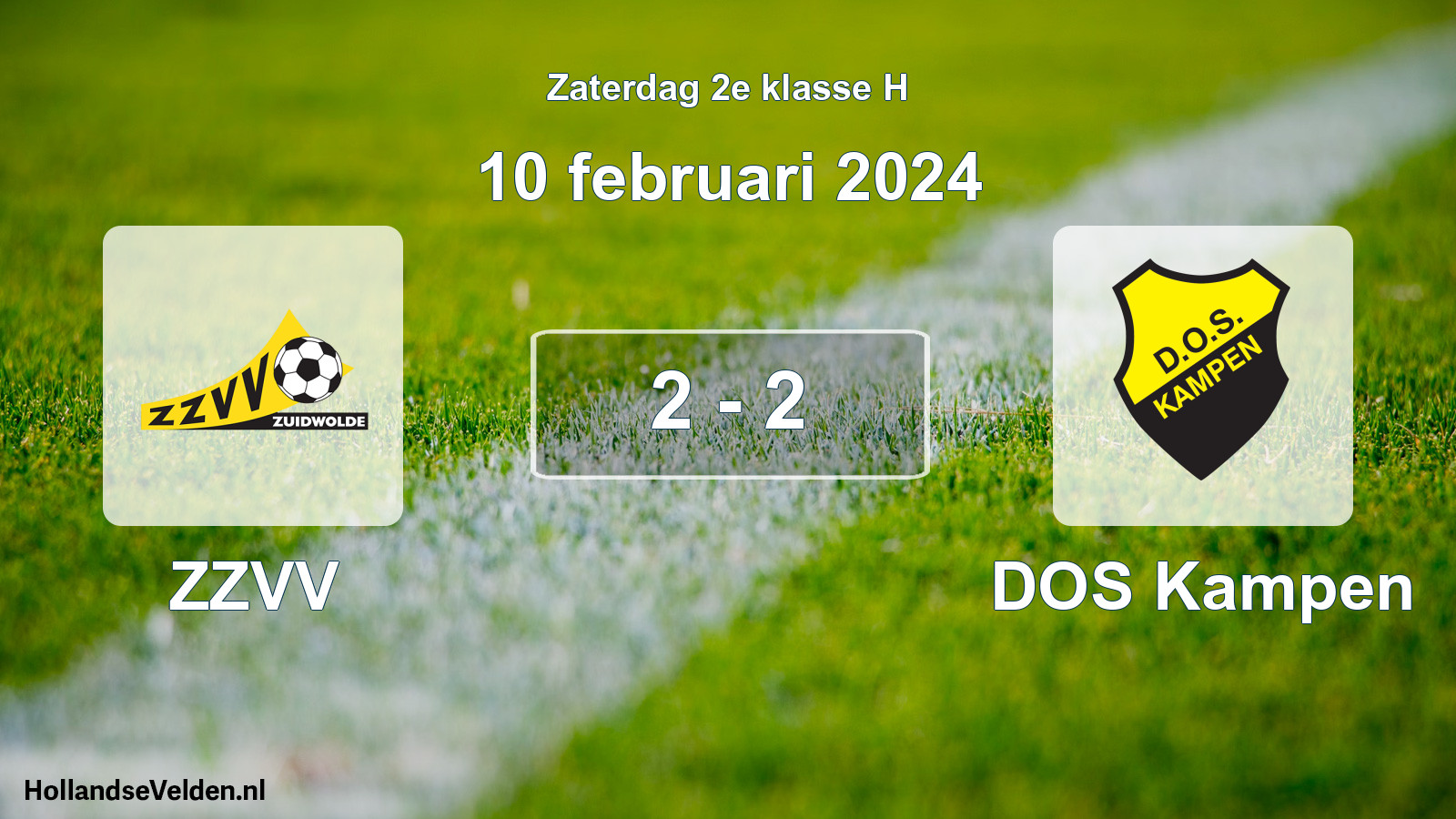 Total number of matches played: ZZVV - DOS Kampen 2 - 2 (10 February 2024)