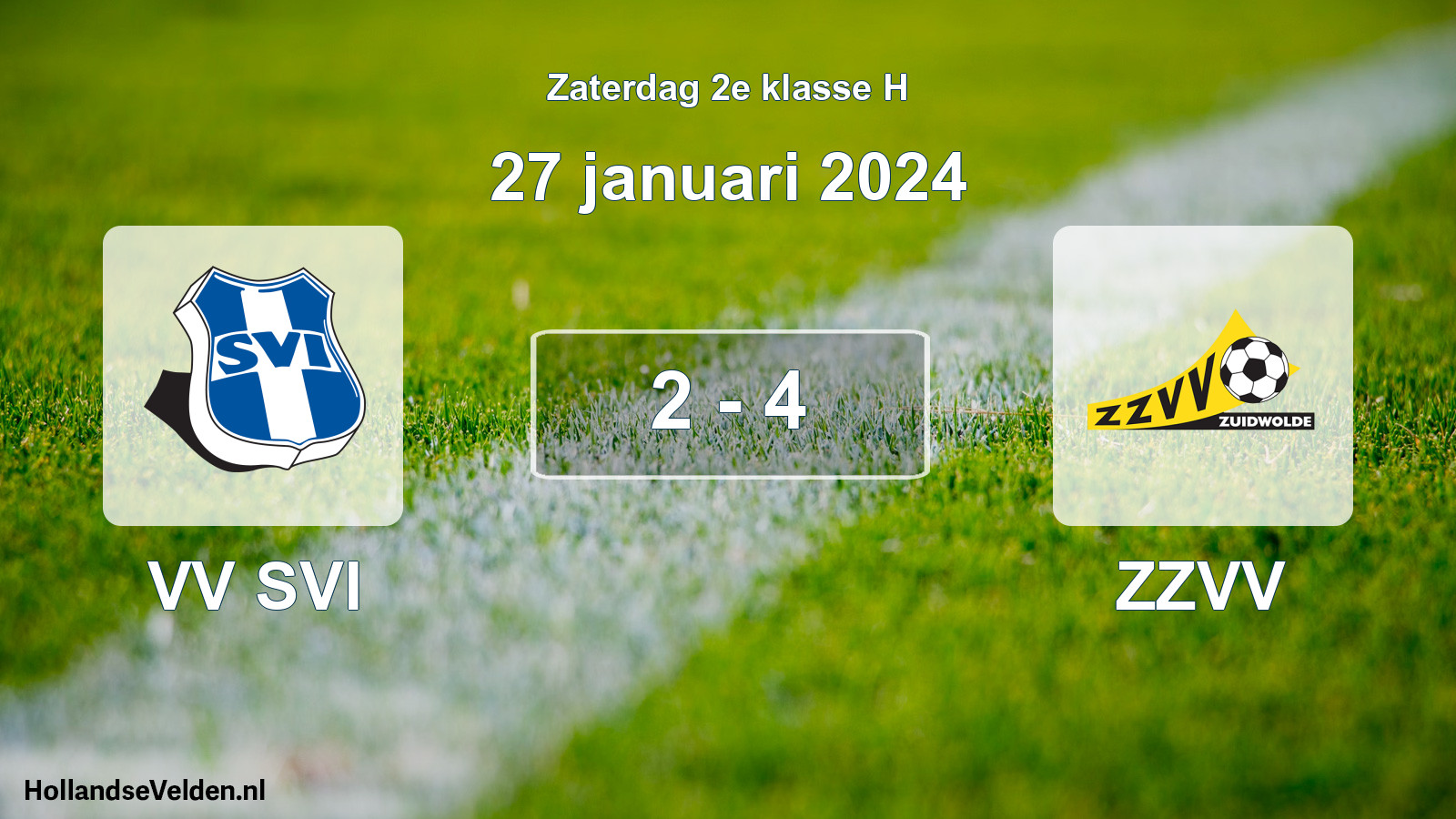 Total number of matches played: VV SVI - ZZVV 2 - 4 (27 January 2024)