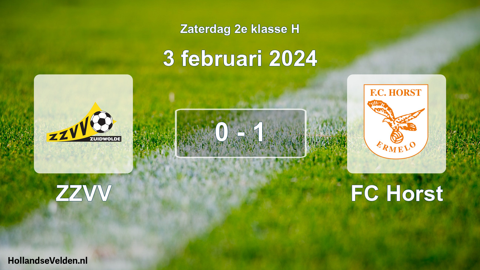Total number of matches played: ZZVV - FC Horst 0 - 1 (3 February 2024)