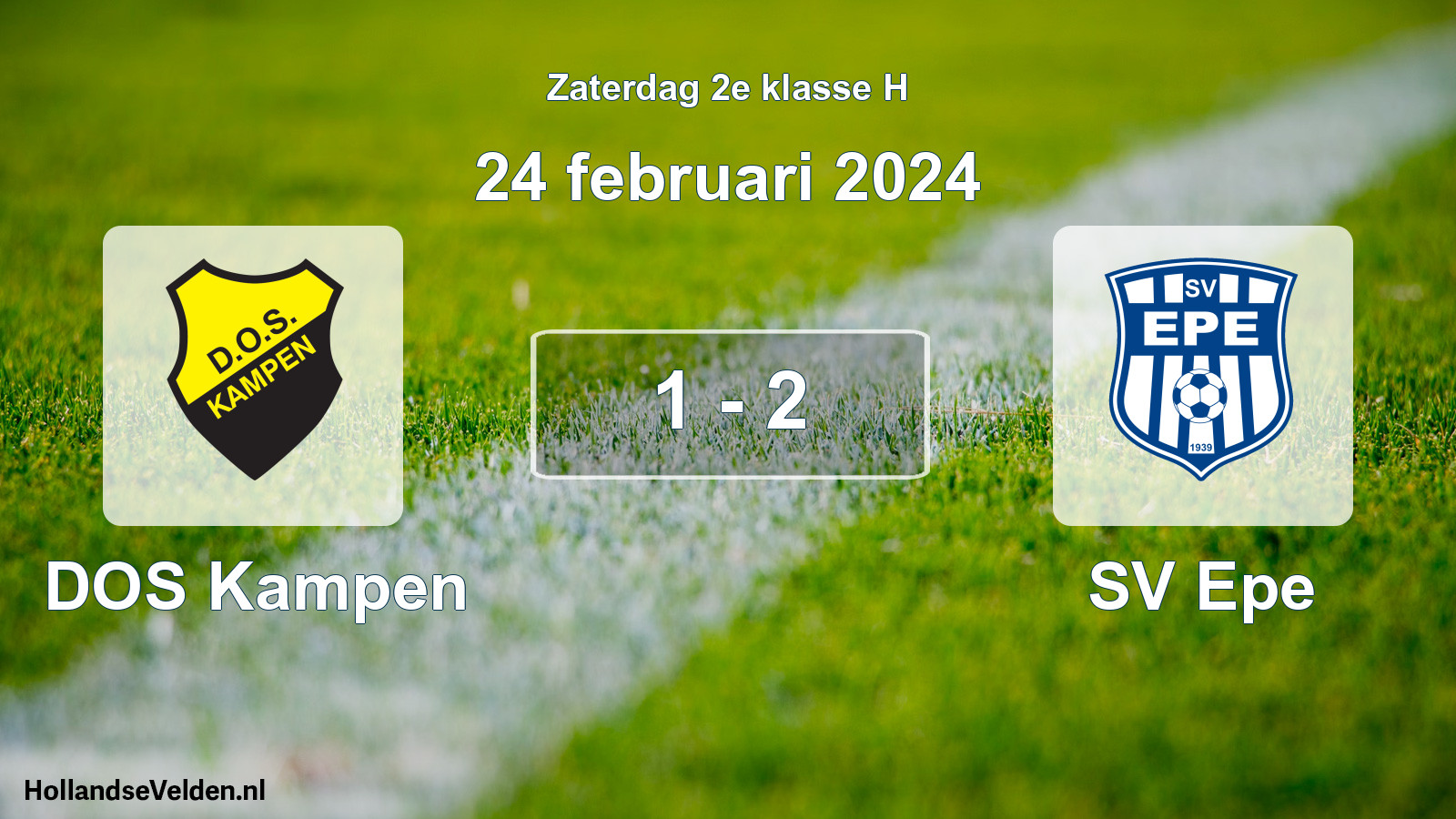 Total number of matches played: DOS Kampen - SV Epe 1 - 2 (24 February 2024)