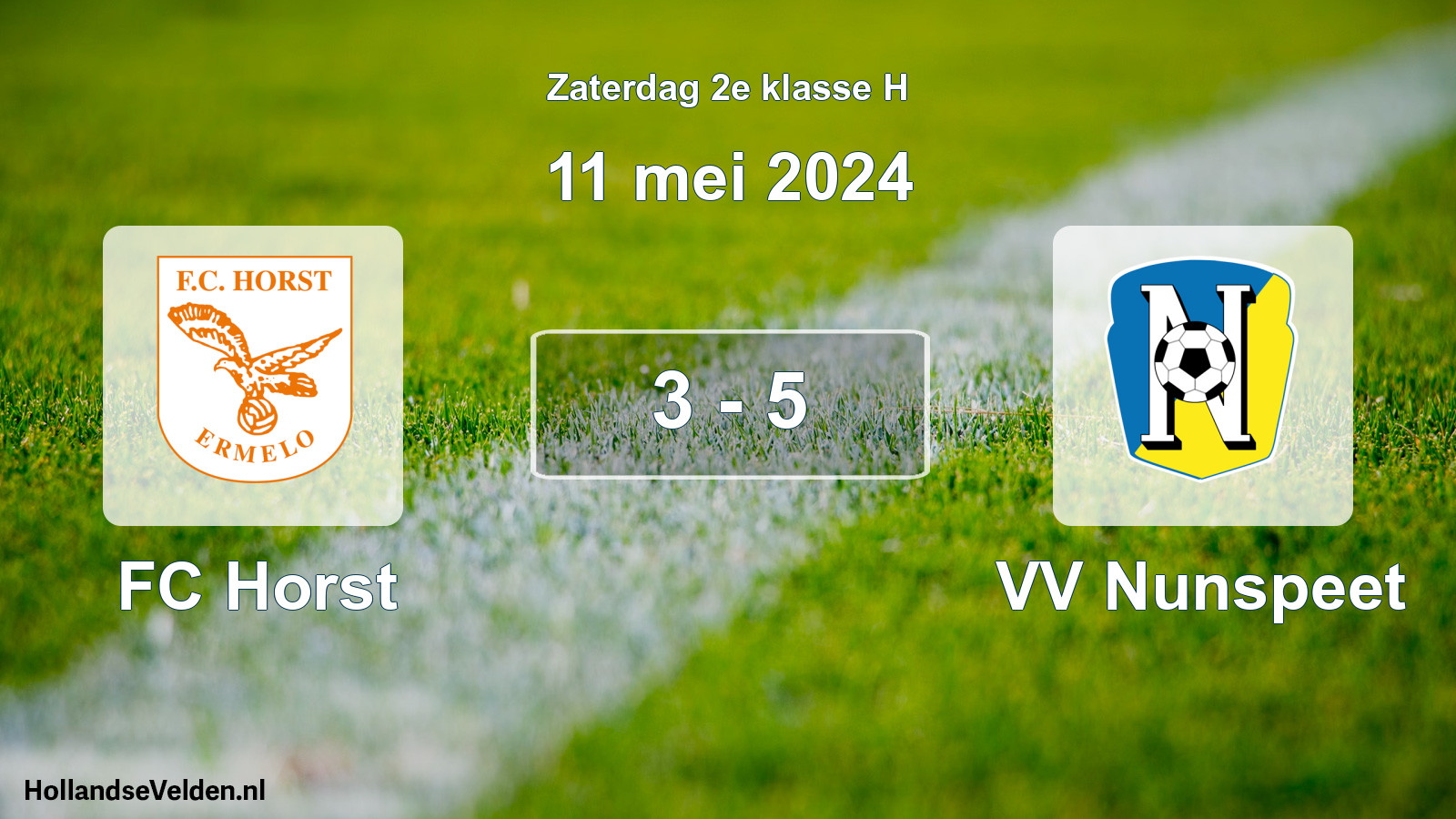 Total number of matches played: FC Horst - VV Nunspeet 3 - 5 (11 May 2024)