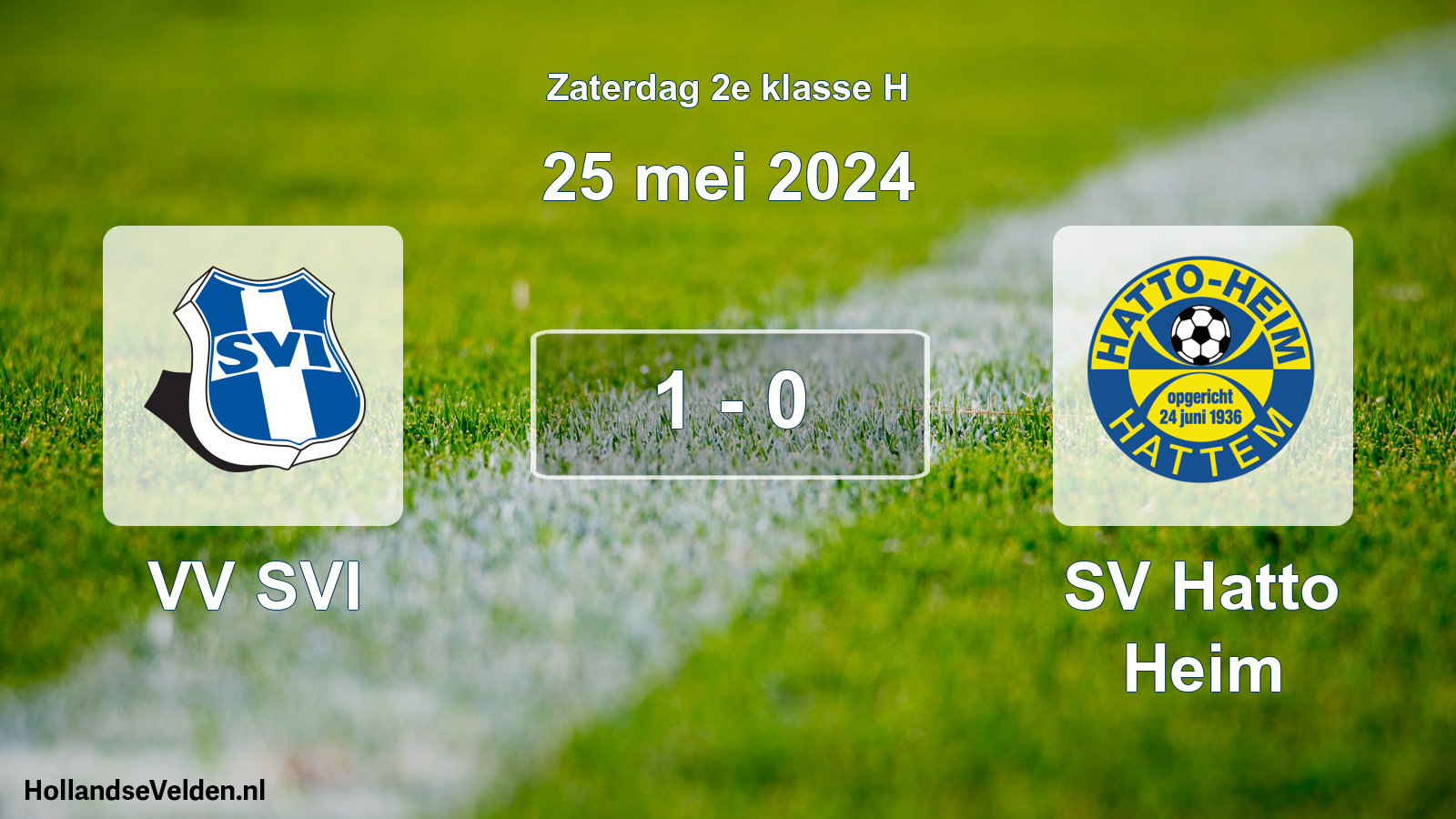 Total number of matches played: VV SVI - SV Hatto Heim 1 - 0 (25 May 2024)