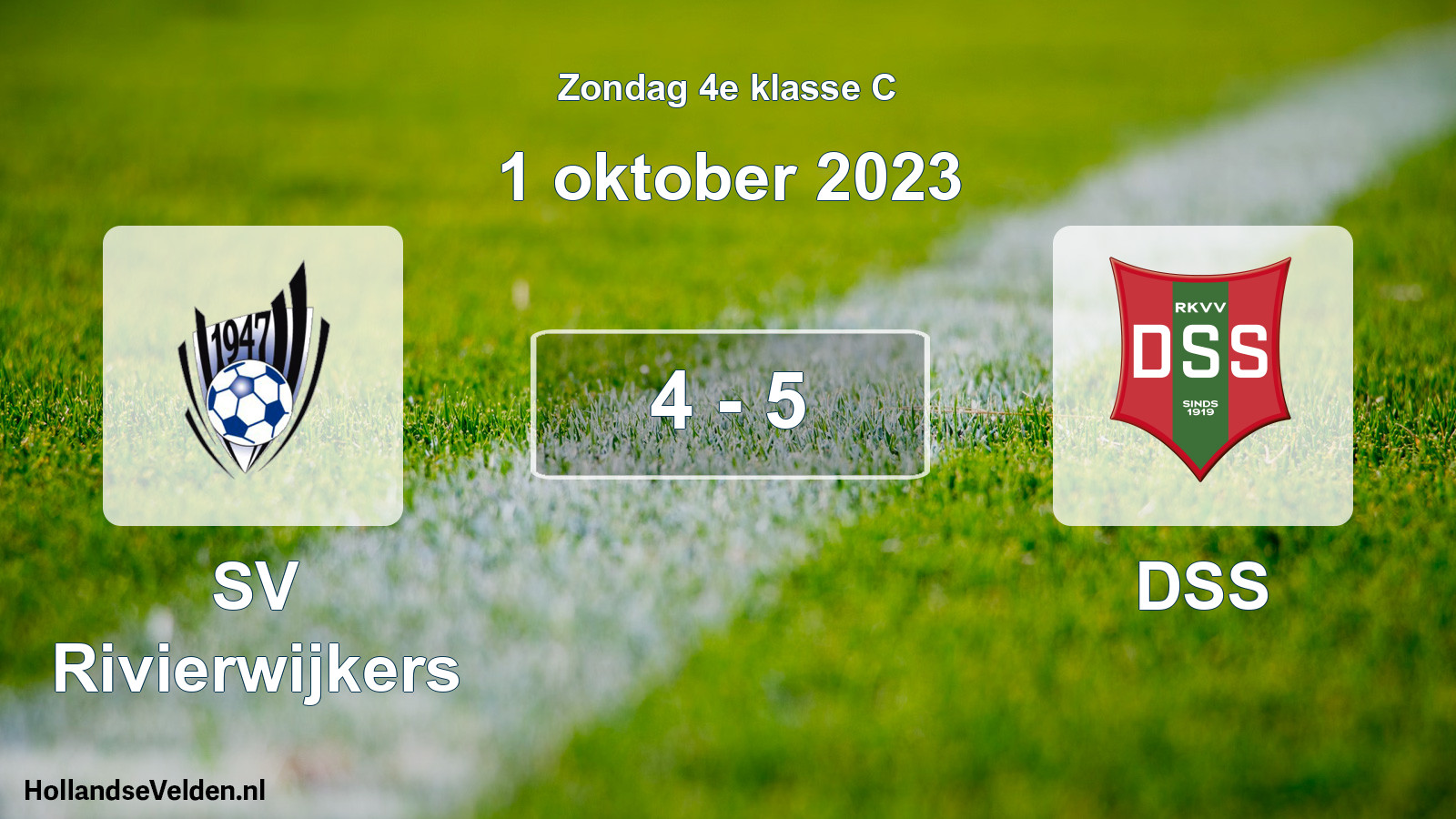 Total number of matches played: SV Rivierwijkers - DSS 4 - 5 (1 October 2023)