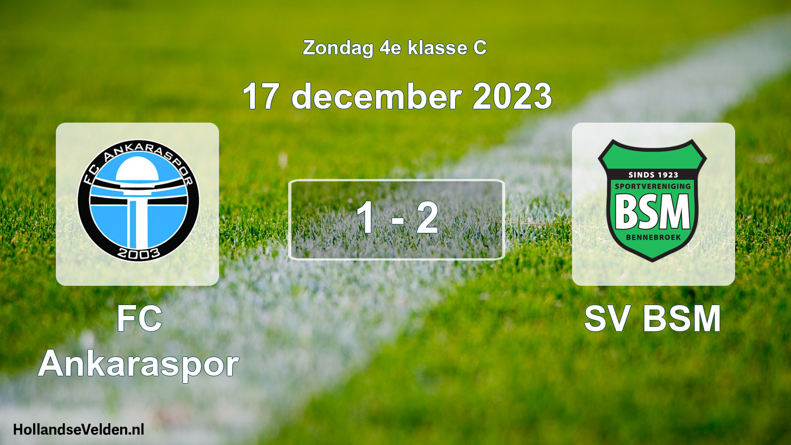 Gespeelde wedstrijd: FC Ankaraspor - SV BSM 1 - 2 (17 december 2023)