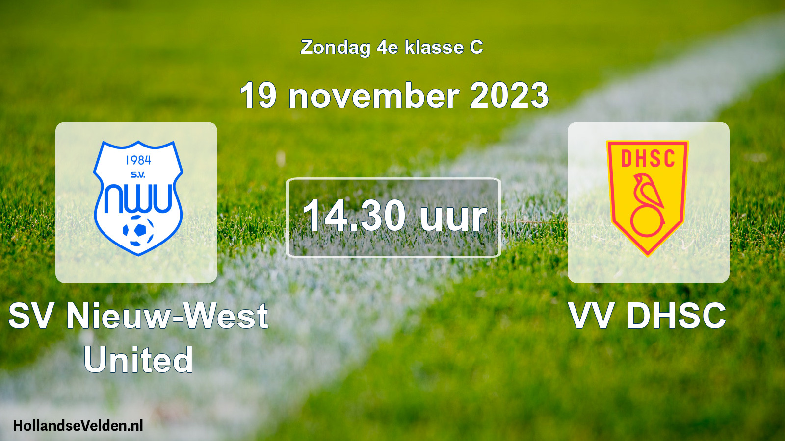 Scheduled Match: SV Nieuw-West United - VV DHSC (19 November 2023)