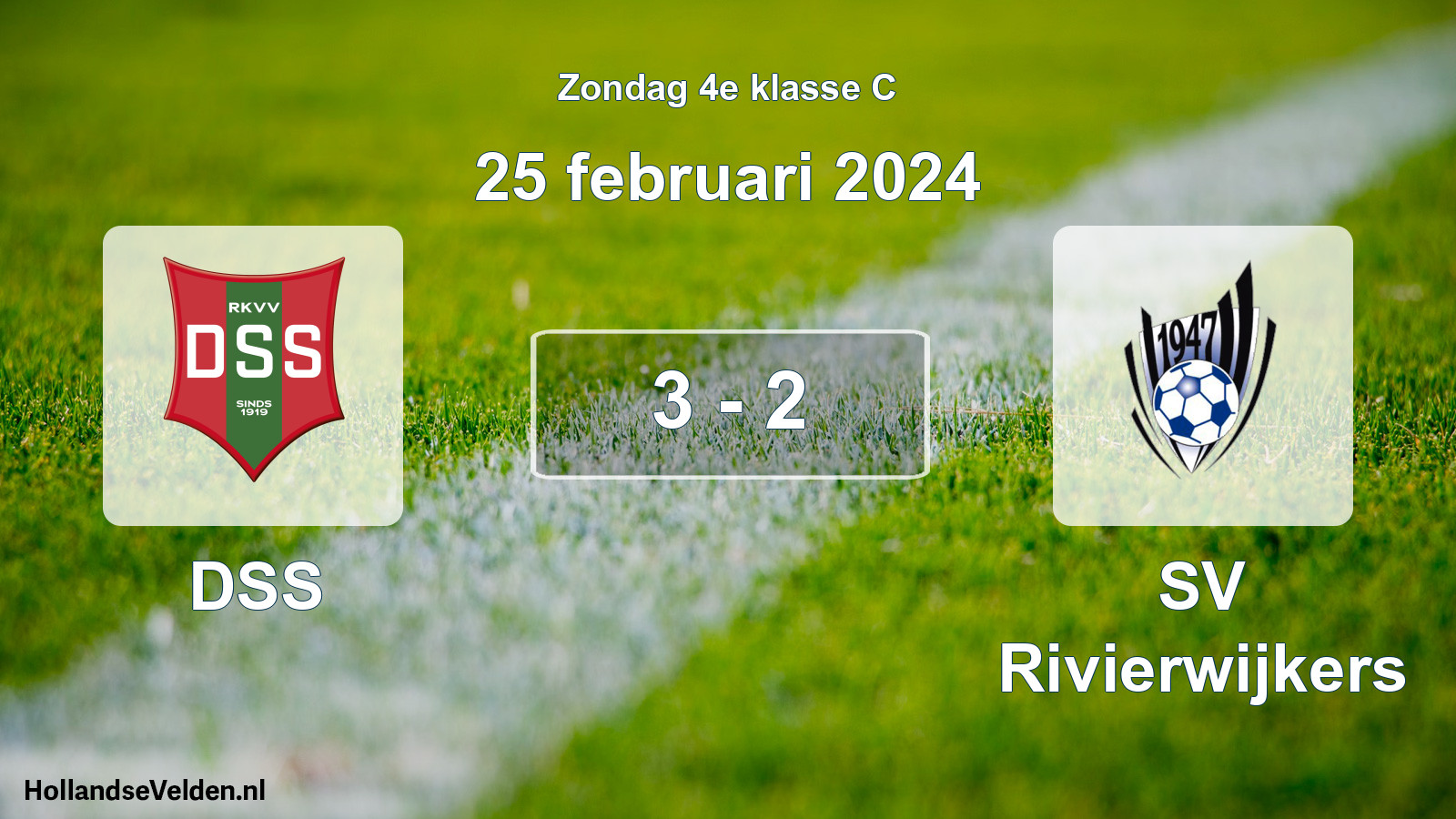 Total number of matches played: DSS - SV Rivierwijkers 3 - 2 (25 February 2024)